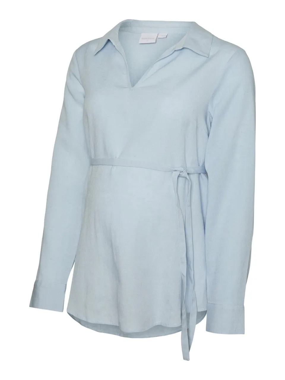 mamalicious-stillbluse-mlpilar-mit-v-ausschnitt-tailleng-rtel-und-knopf-manschet image 1