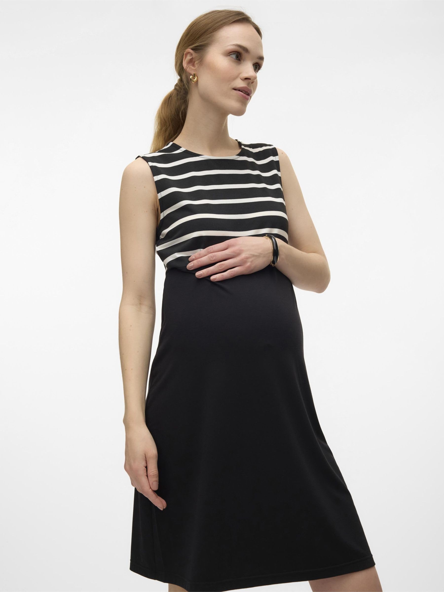 mamalicious-mlalaris-umstandskleid-rmelloses-kleid-mit-rundhalsausschnitt image 6
