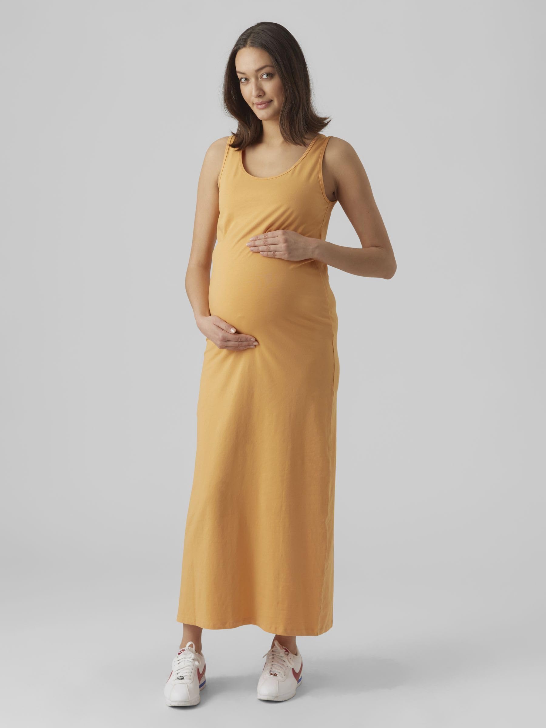 mamalicious-maxikleid-mlmia-umstandsmaxikleid-f-r-damen-kurzarm-blau image 2
