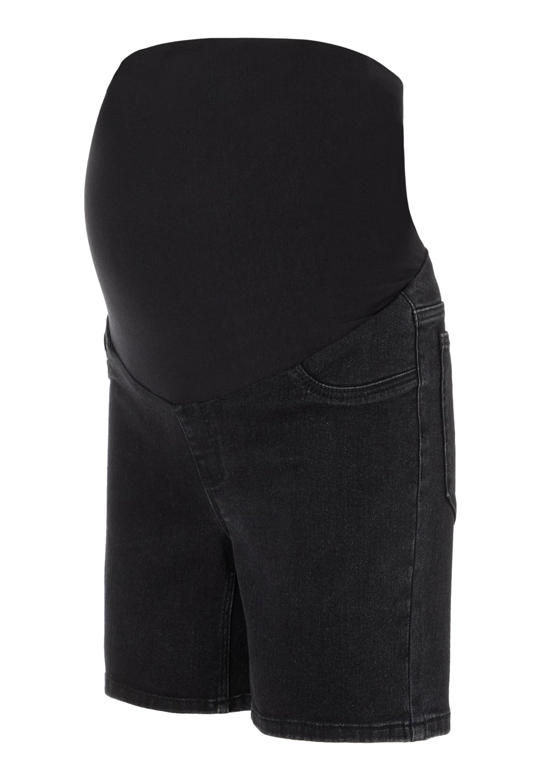 mamalicious-mlamy-skinny-black-v-shorts-eng-anliegende-umstands-shorts-aus-leich image 1