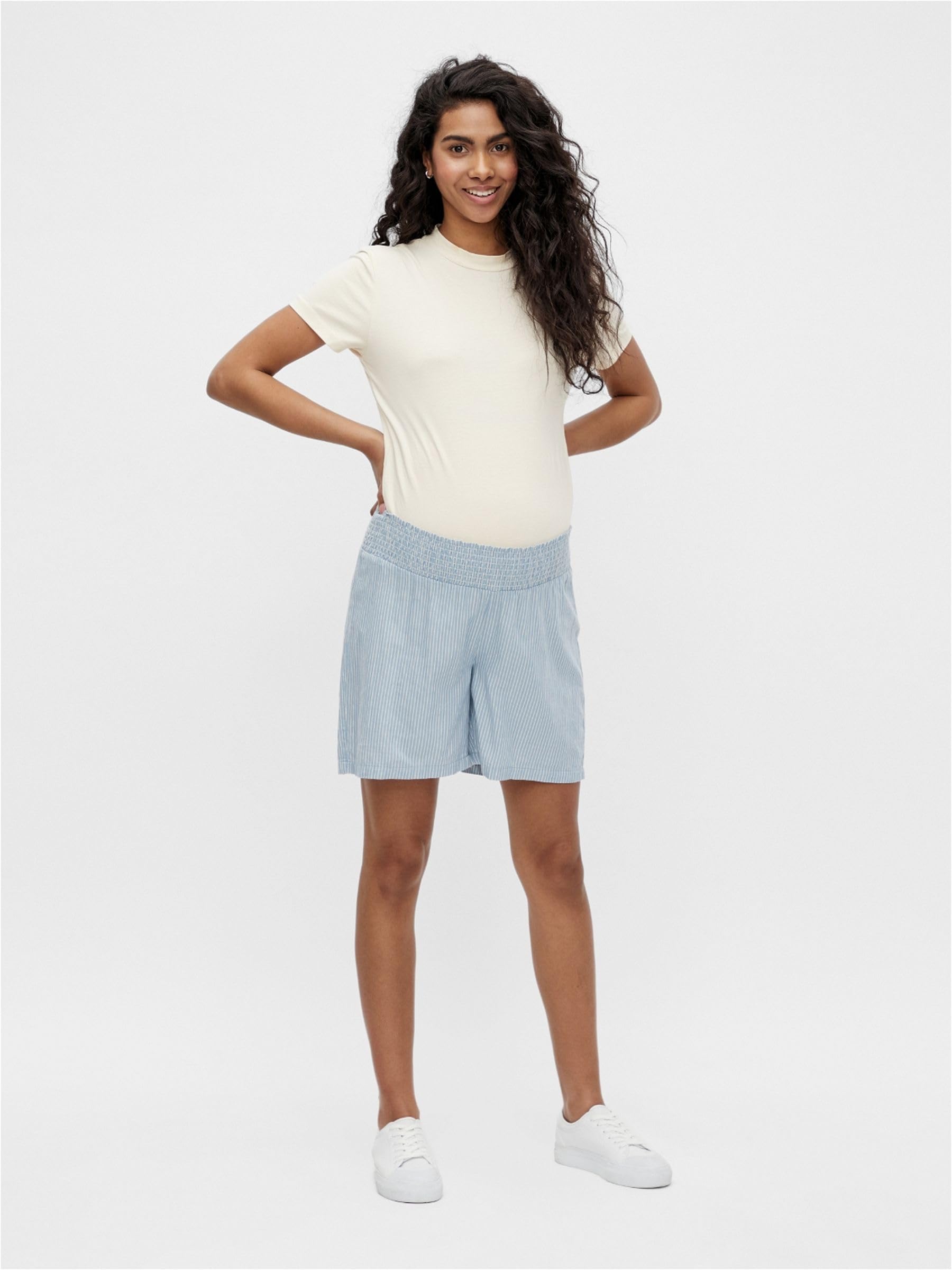 mamalicious-damen-mloline-woven-shorts-leichte-umstandsshorts-f-r-den-sommer image 4