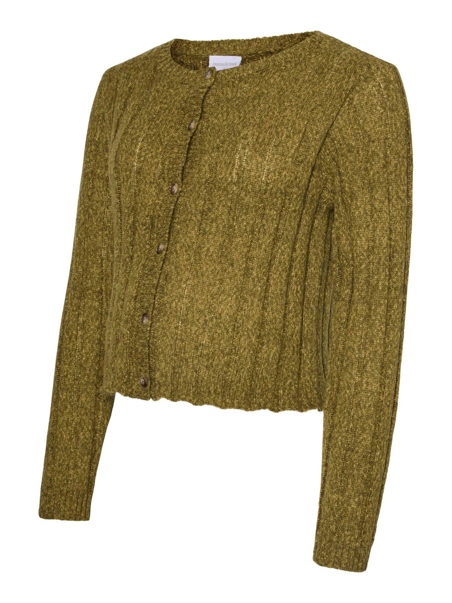 mamalicious-umstands-und-stillstrickjacke-mlamy-normal-geschnitten-rundhals-geri image 1