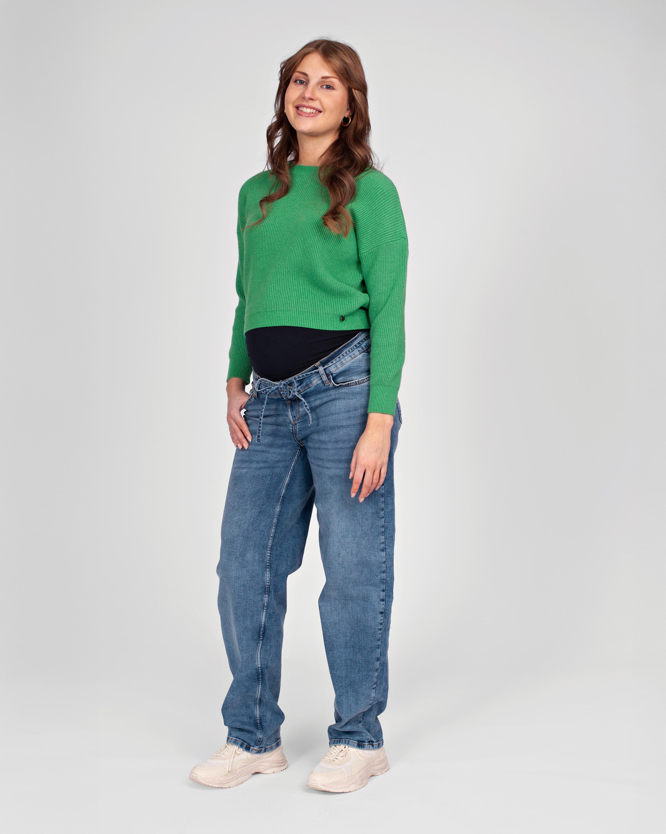 love2wait-jeans-kate-tapered-fit-mit-elastischem-bund-und-bindeg-rtel-in-stone-w image 5