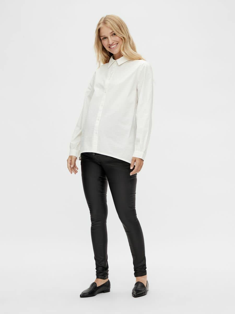 mamalicious-damen-mlsantos-slim-coated-hb-a-noos-jeans image 5
