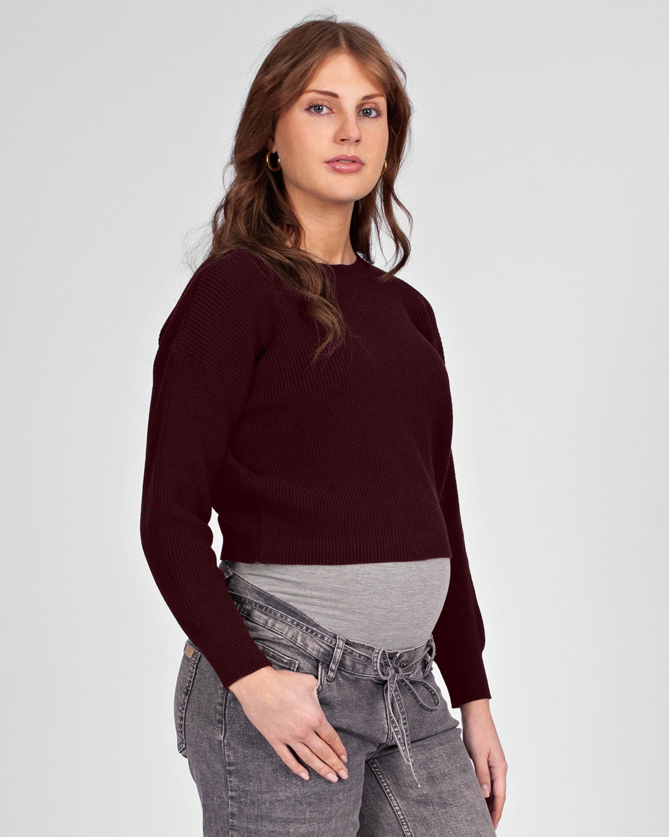 love2wait-knit-cropped-burgunderroter-langarm-croptop image 3