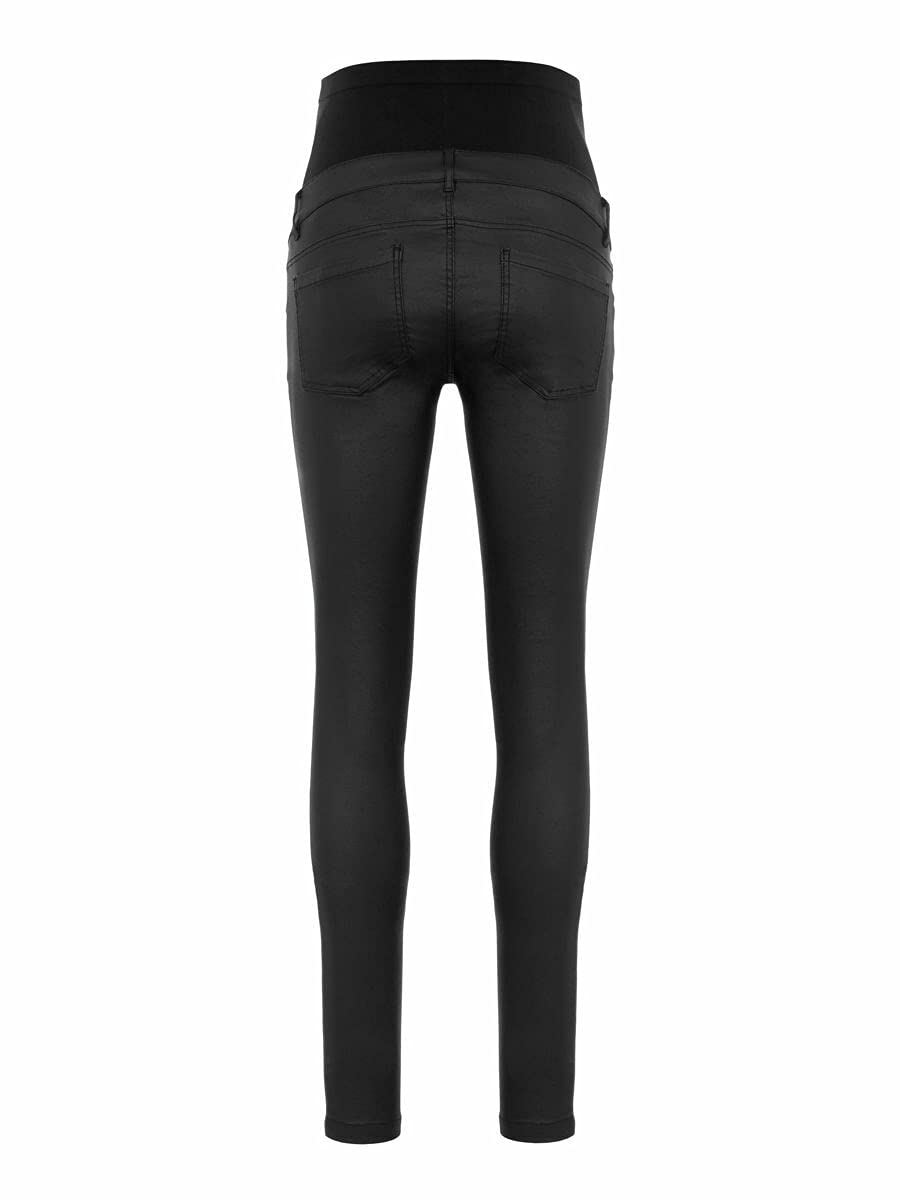 mamalicious-mlsantos-umstandsjeans-slim-fit-mit-high-back-und-beschichteter-opti image 3