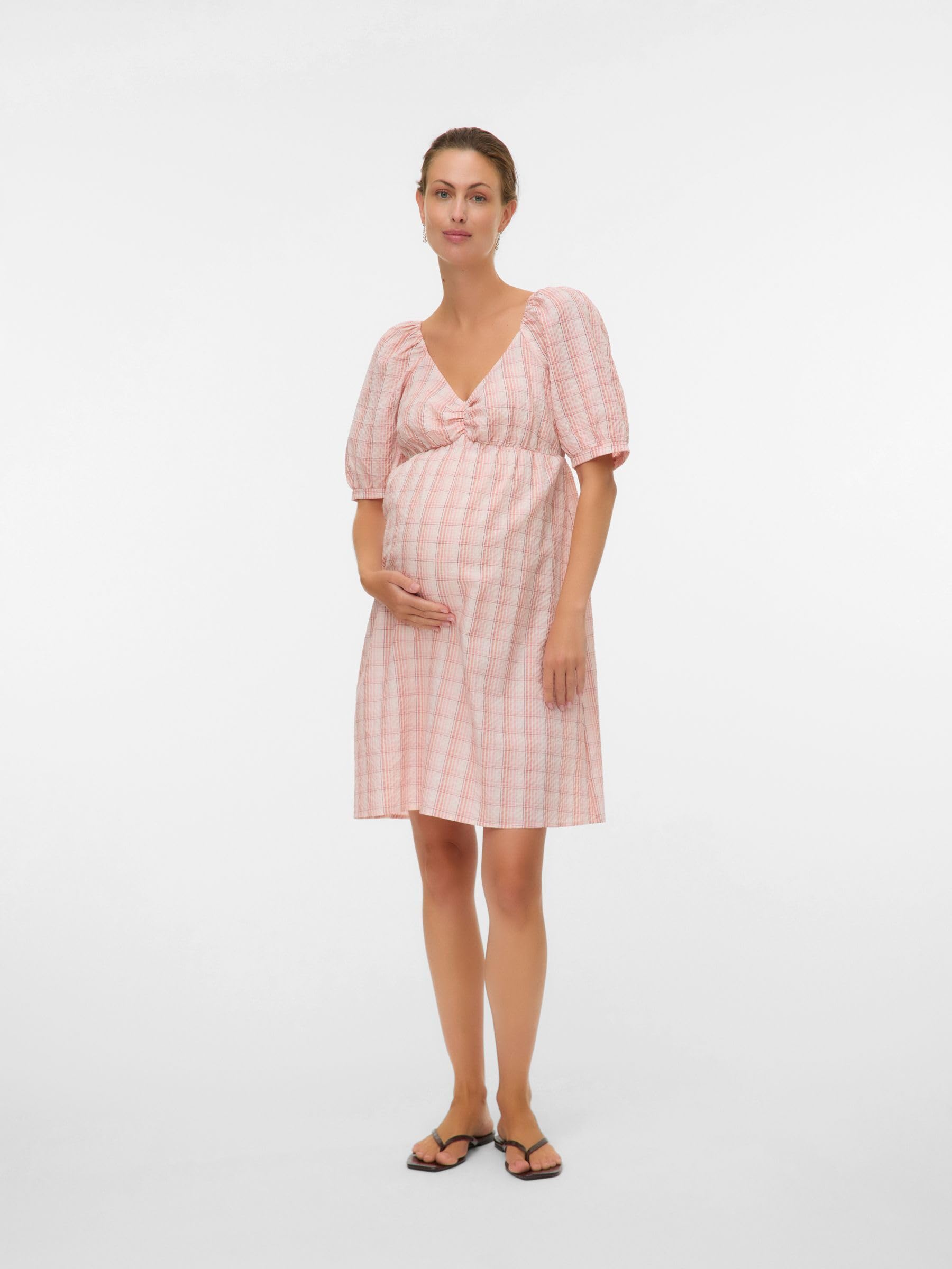 mamalicious-mljulia-umstandskleid-v-ausschnitt-puff-rmel-knielang-normale-passfo image 4