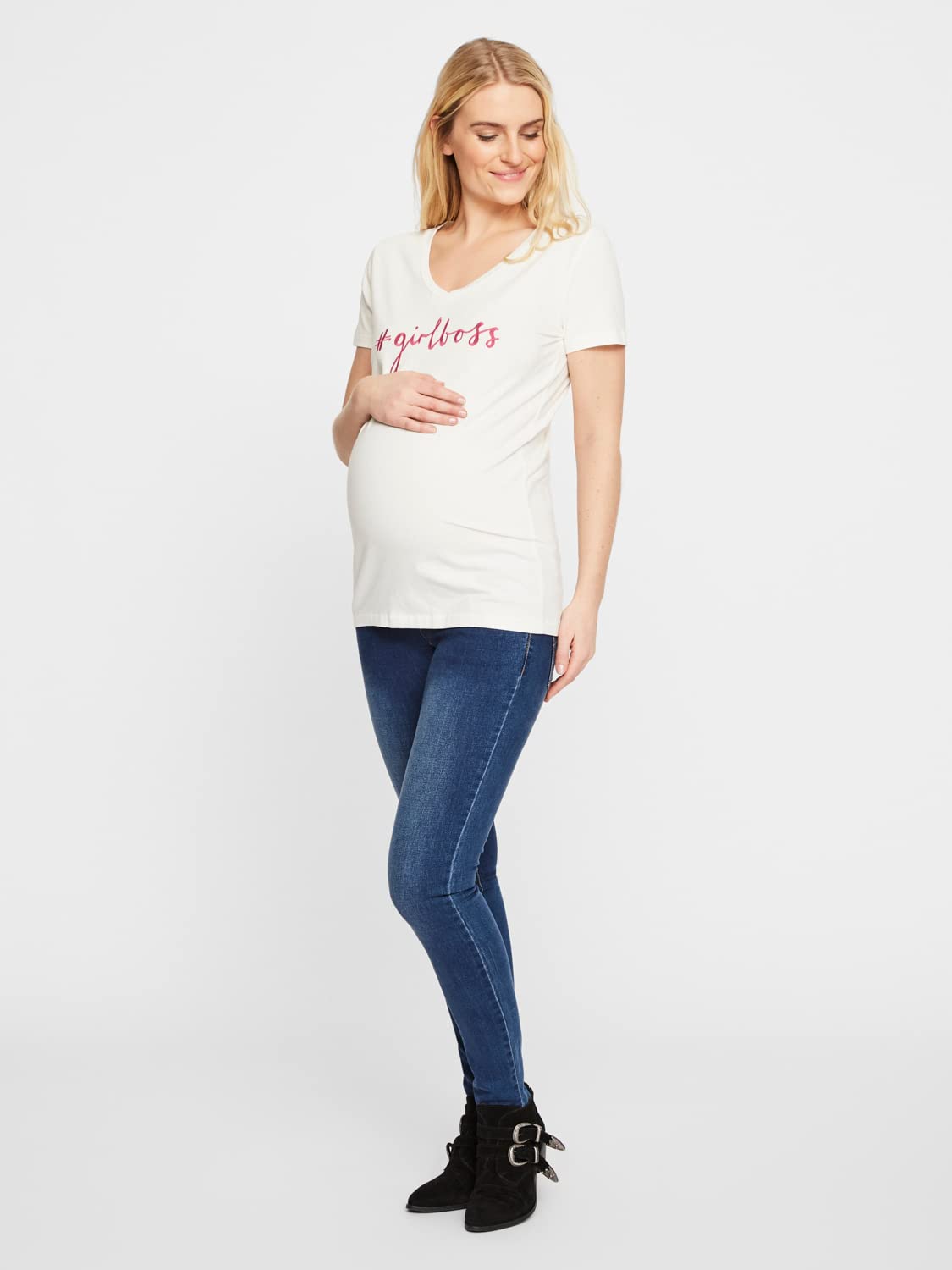 mamalicious-damen-mlmarie-s-s-jersey-top-a-o-umstands-t-shirt image 5