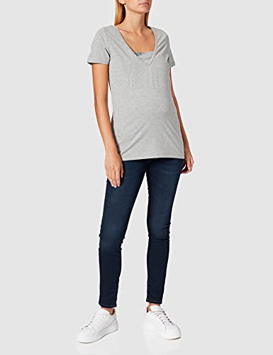 noppies-damen-tee-nurs-home-t-shirt-grau-melange-bequemes-still-shirt-f-r-zuhaus image 6