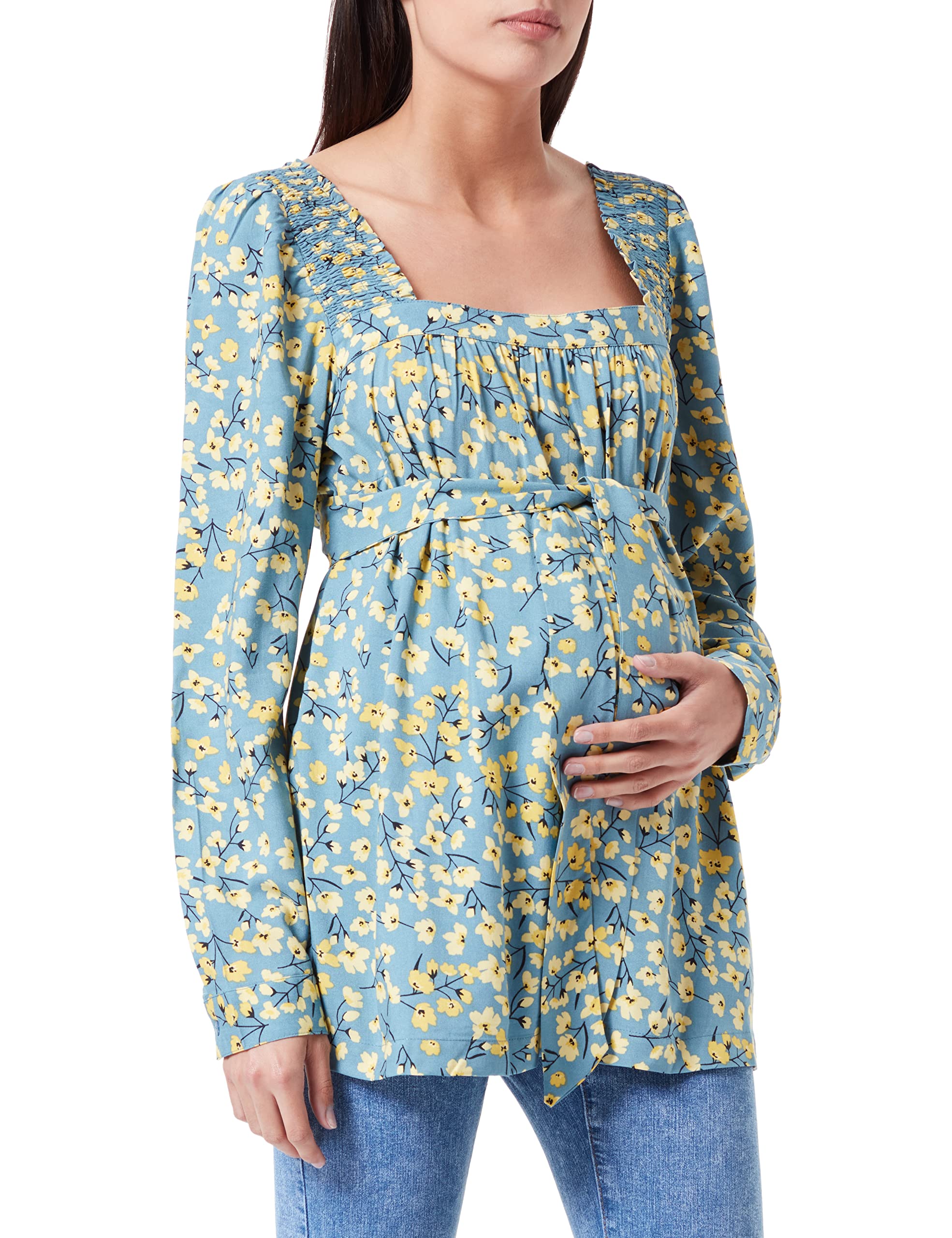 mamalicious-mlfransisca-langarm-bluse-mit-blumendruck-f-r-schwangere image 2