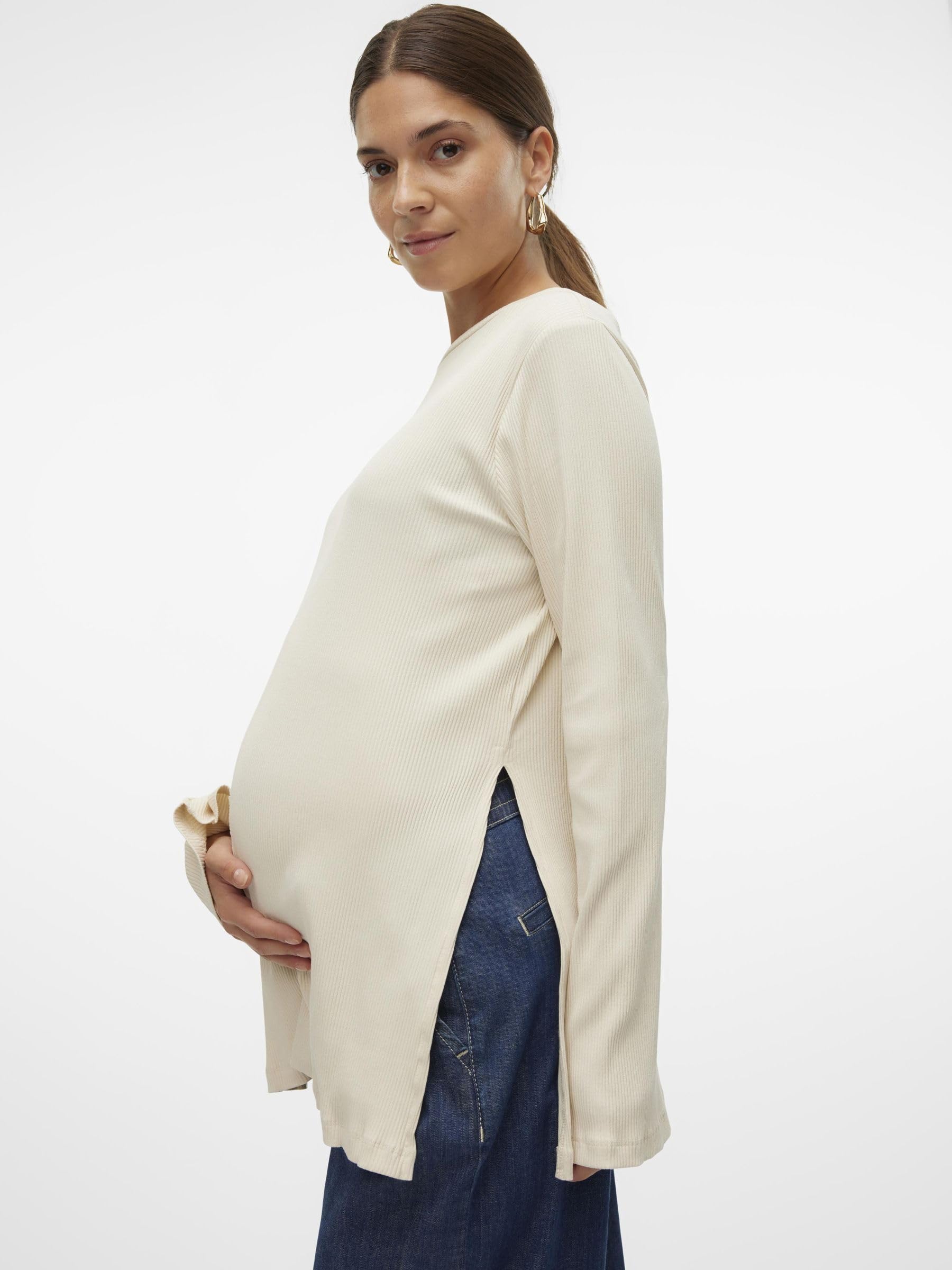 mamalicious-umstands-bluse-mlpilar-rundhals-langarm-extra-lang-seitenschlitze-2- image 2