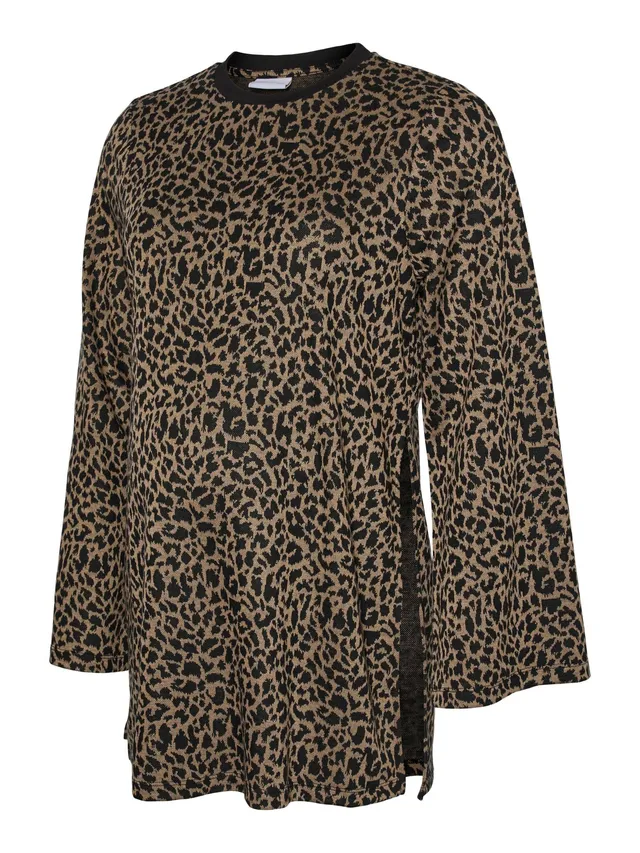 mamalicious-damen-stilltop-mlpilar-locker-geschnittenes-langarm-rundhals-top-mit image 1