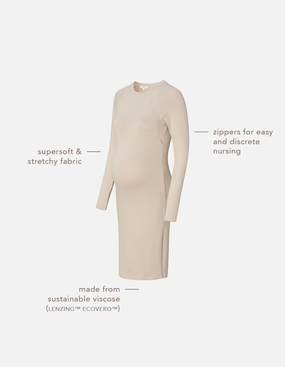 noppies-damen-zane-ultra-soft-stillkleid-langarm-umstandskleid-stillkleid-superw image 5