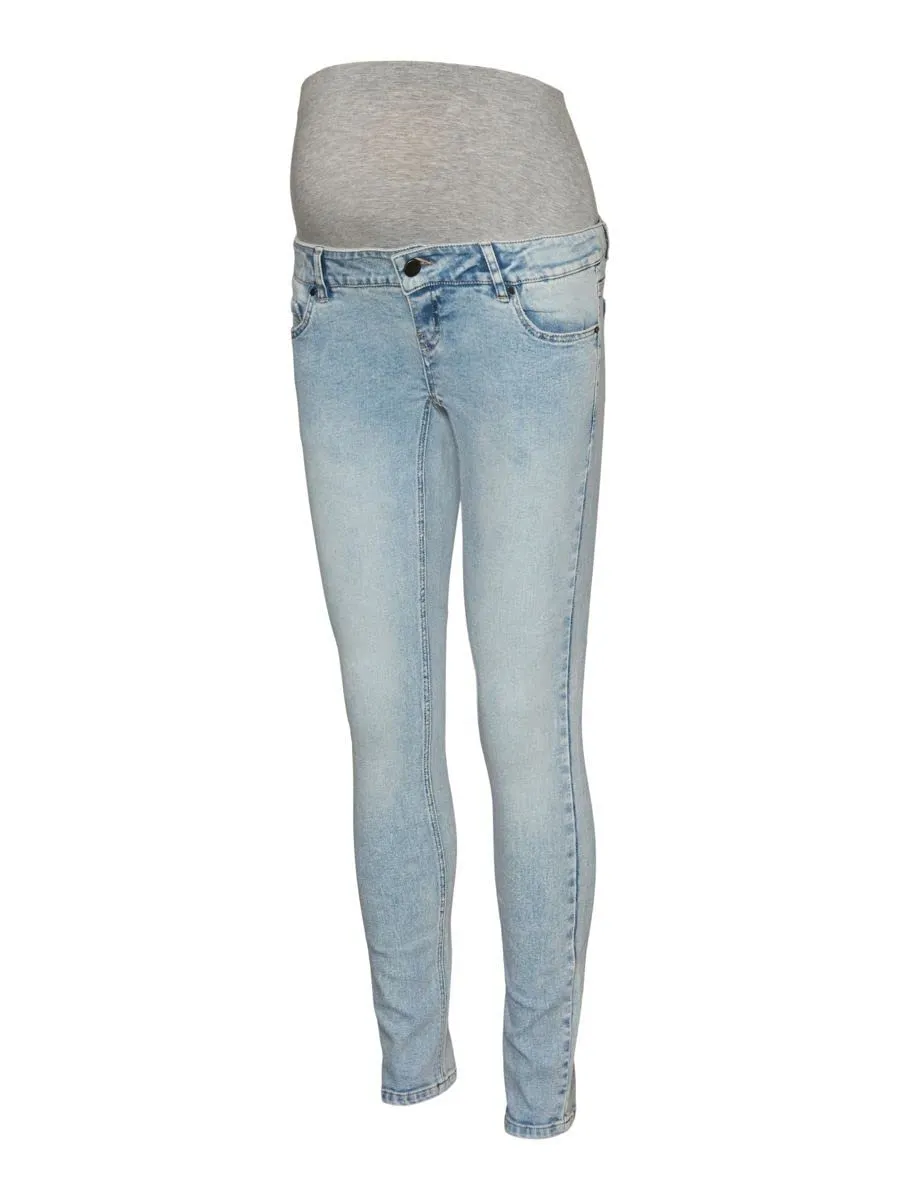 mamalicious-mlina-slim-jeans-umstandsjeans-mit-elastischem-berbauchbund image 1