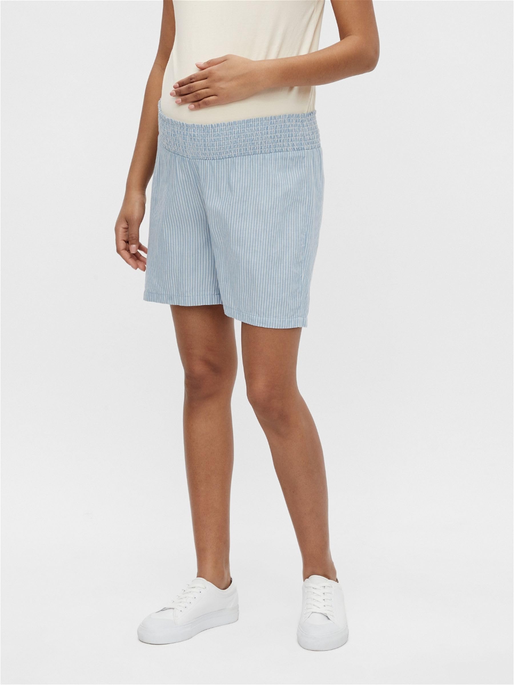 mamalicious-damen-mloline-woven-shorts-leichte-umstandsshorts-f-r-den-sommer image 2