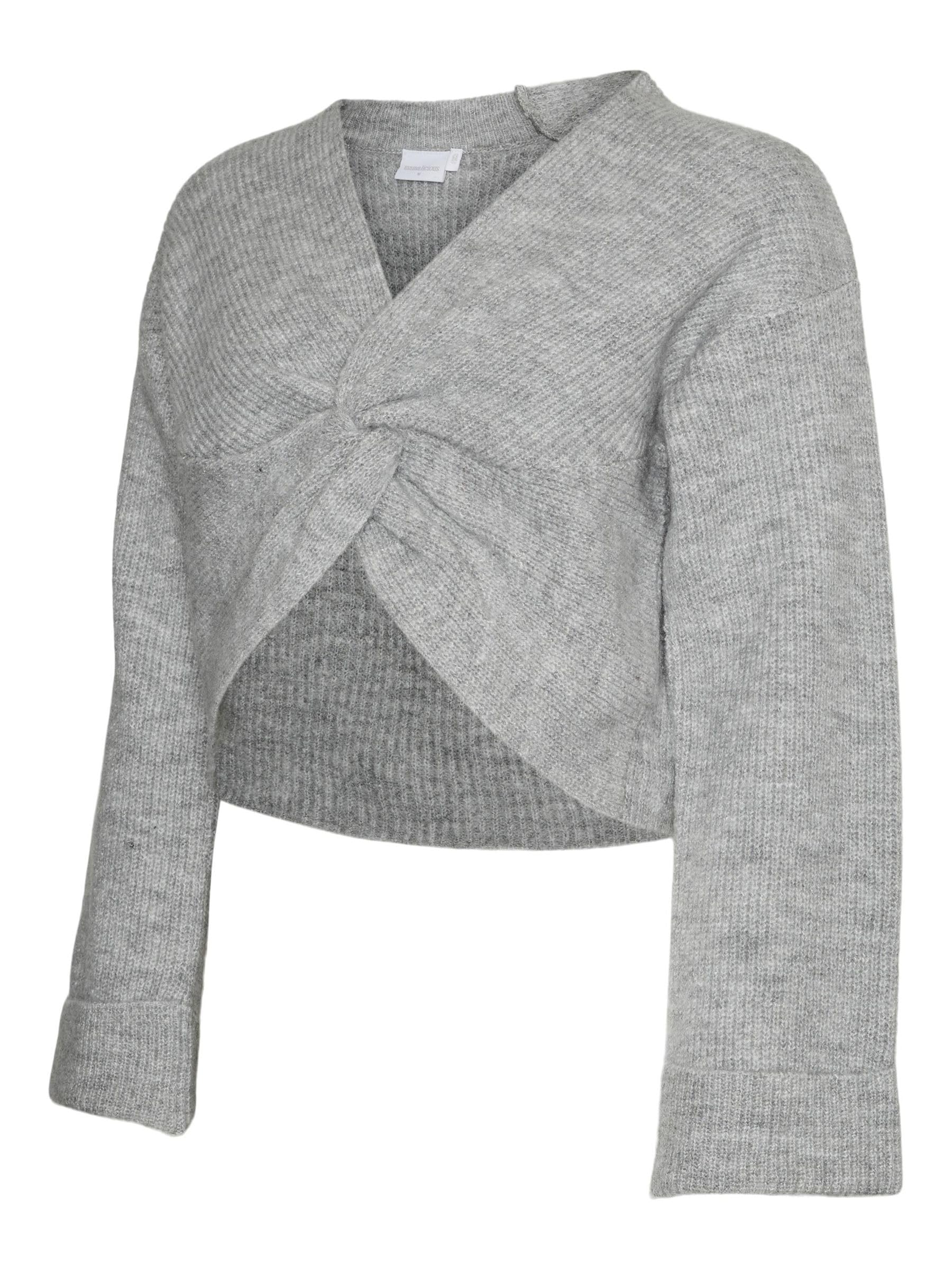 mamalicious-mlsvala-l-s-crop-knit-top-a-umstands-pullover-cropped-knoten-detail- image 1