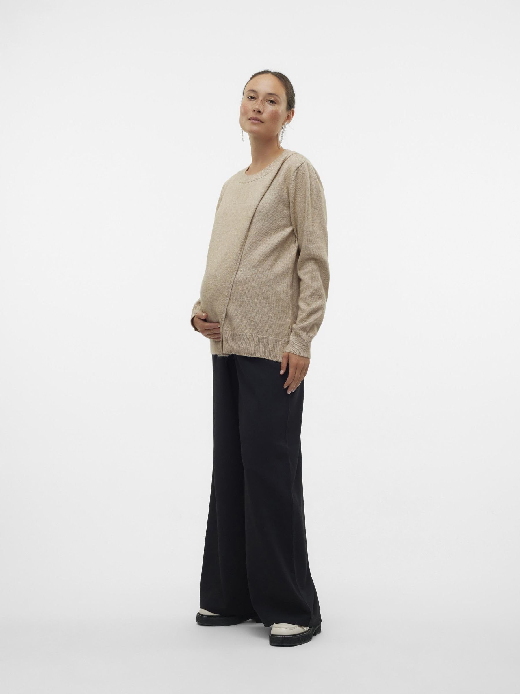 mamalicious-umstands-strickpullover-2-in-1-wickelpullover-mit-rundhals-langarm image 4