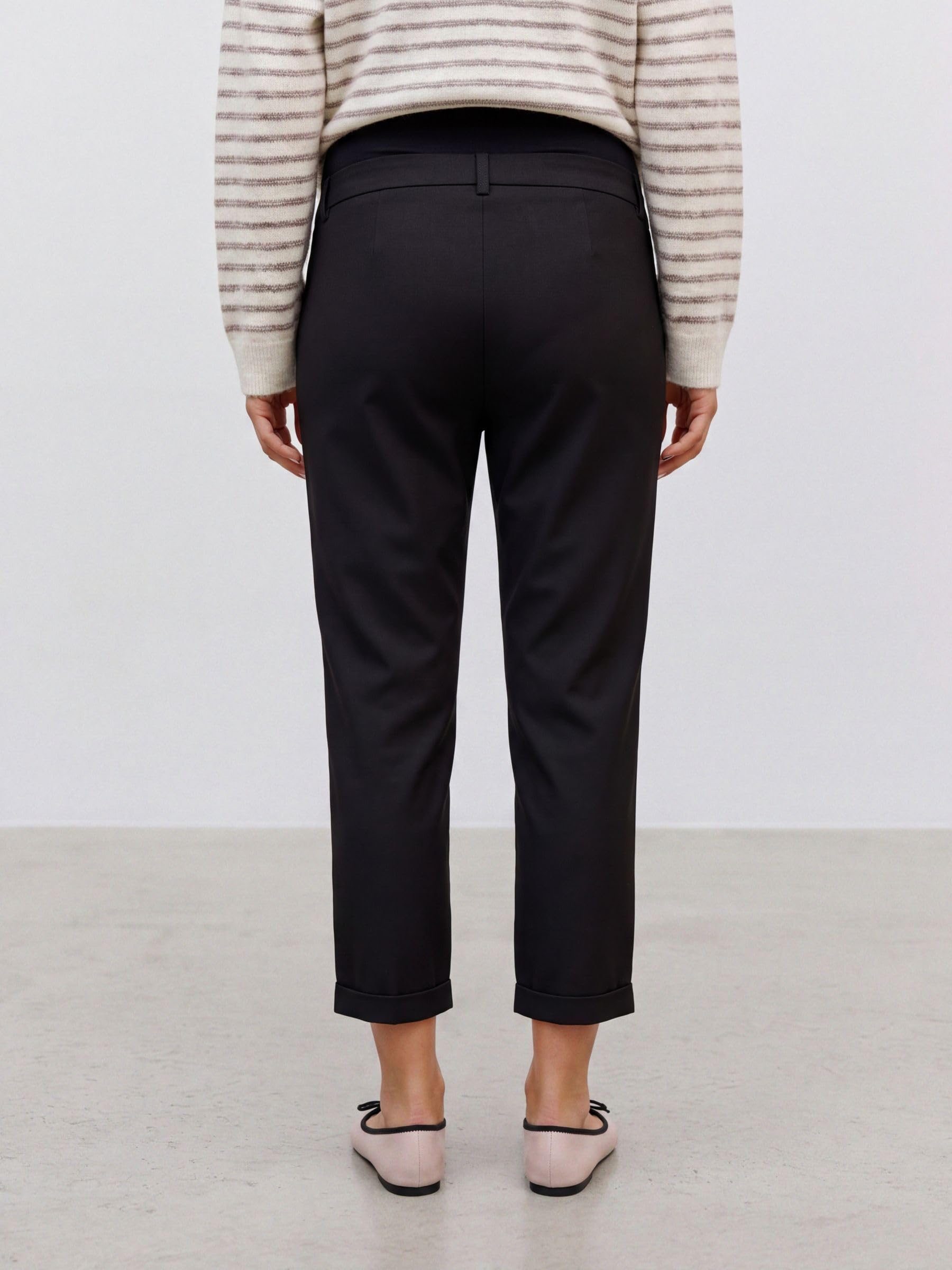 mamalicious-umstands-chinohose-mit-mid-rise-umschlagbaren-s-umen-und-bumpband-be image 3