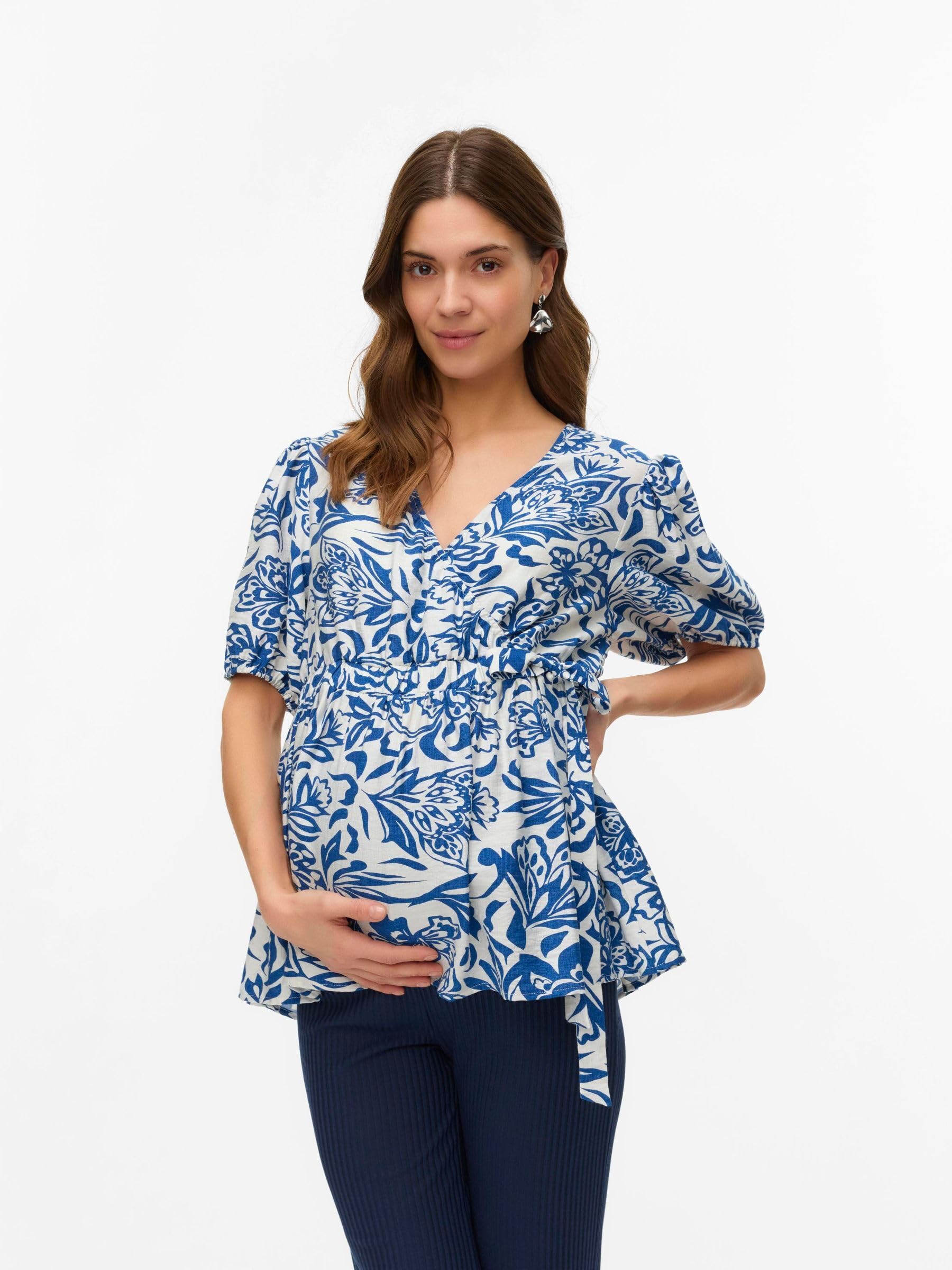 mamalicious-damen-stillbluse-mlpilar-normal-geschnittene-3-4-arm-bluse-mit-v-aus image 6