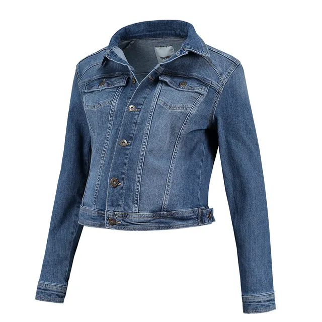 love2wait-jeansjacke-denim-stone-wash-spijkerjasje-mit-brusttaschen-und-metallkn image 1