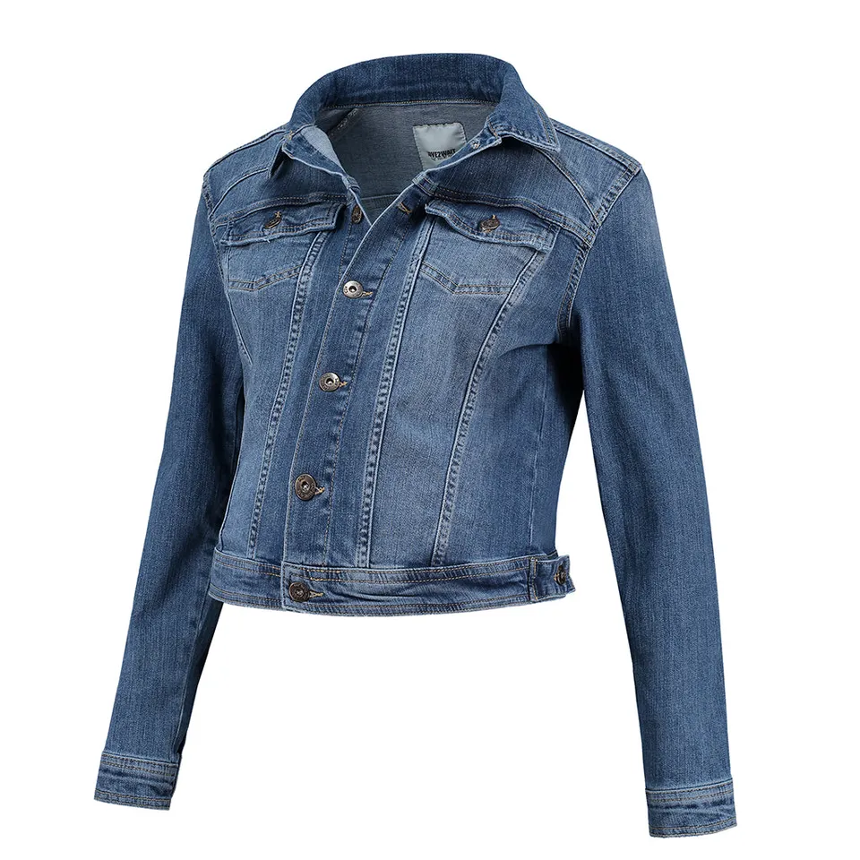 love2wait-jeansjacke-denim-stone-wash-spijkerjasje-mit-brusttaschen-und-metallkn image 1