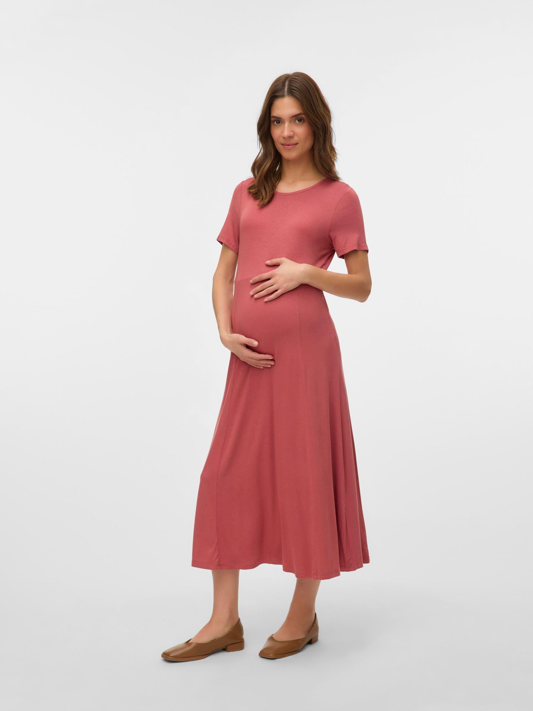 mamalicious-mlnaila-umstandskleid-mit-trapezausschnitt-und-kurzarm-normal-geschn image 2