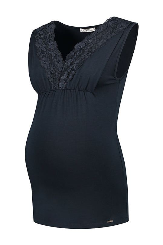 love2wait-top-nursing-tencel-lace-rmelloses-still-top-mit-v-ausschnitt-und-spitz image 2