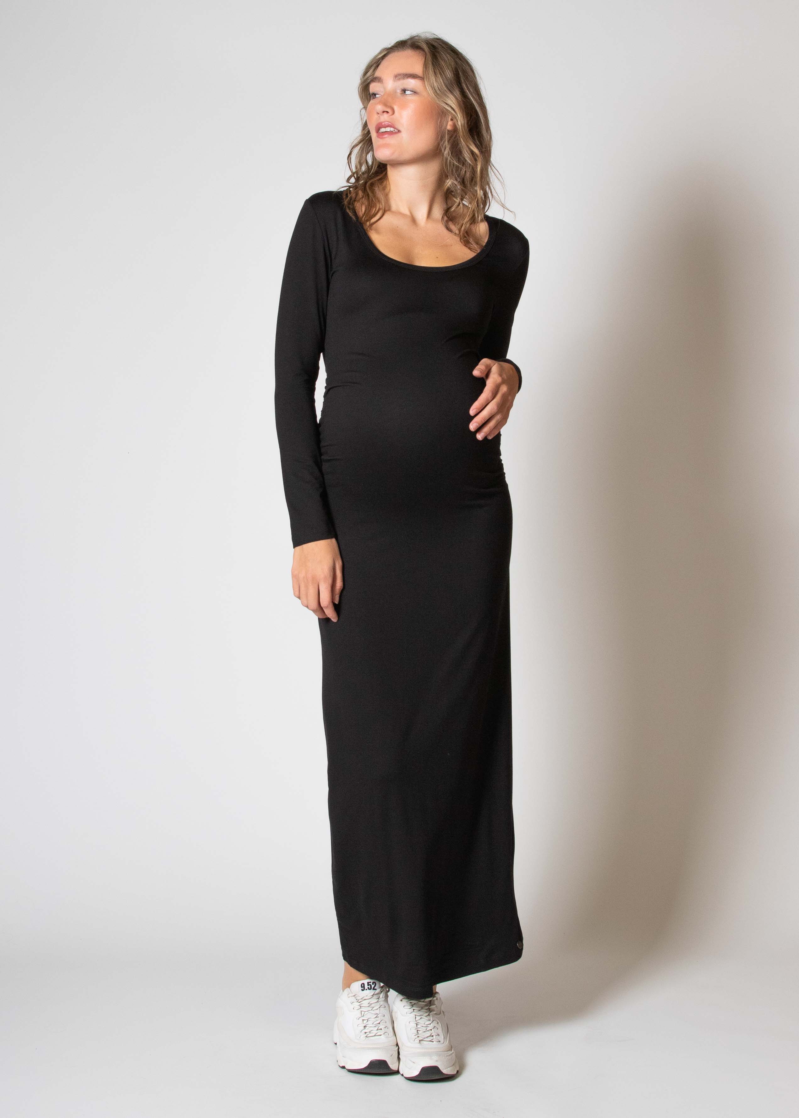 love2wait-kleid-langarm-ecovero-schwarz image 1