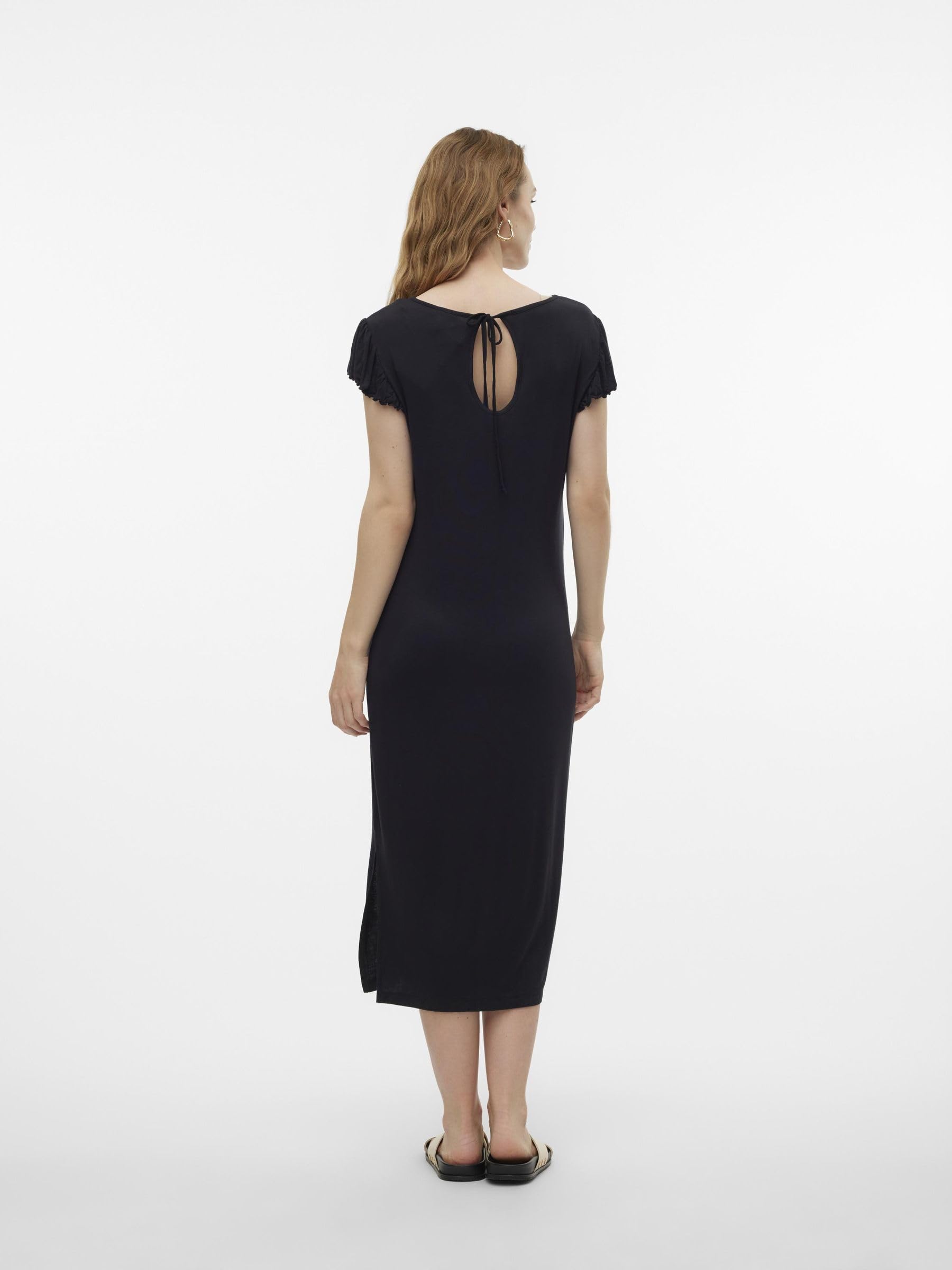 mamalicious-mlmolly-umstandskleid-midi-kleid-mit-rundhals-kappen-rmeln-bindeg-rt image 4