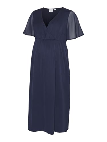 mamalicious-mluna-umstandskleid-party-kleid-mit-kurzarm-v-ausschnitt-und-midi-l- image 7