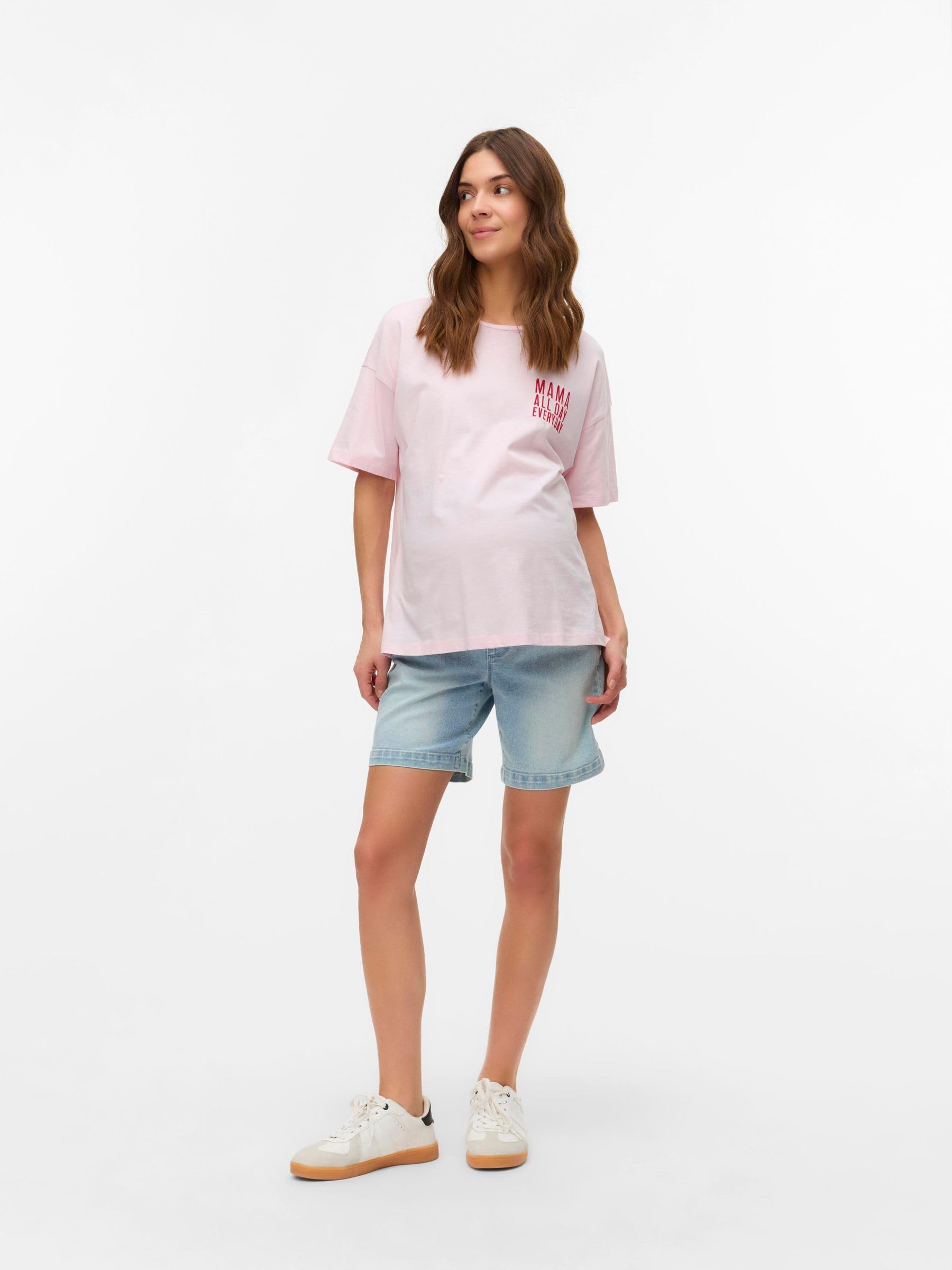mamalicious-umstands-jeans-shorts-mlmila-slim-fit-mid-rise-knielang-mit-bauchban image 4