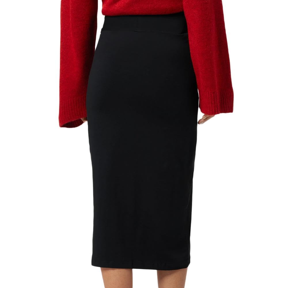 mamalicious-schwangerschaftsrock-midi-schwarz-elastischer-bund image 2