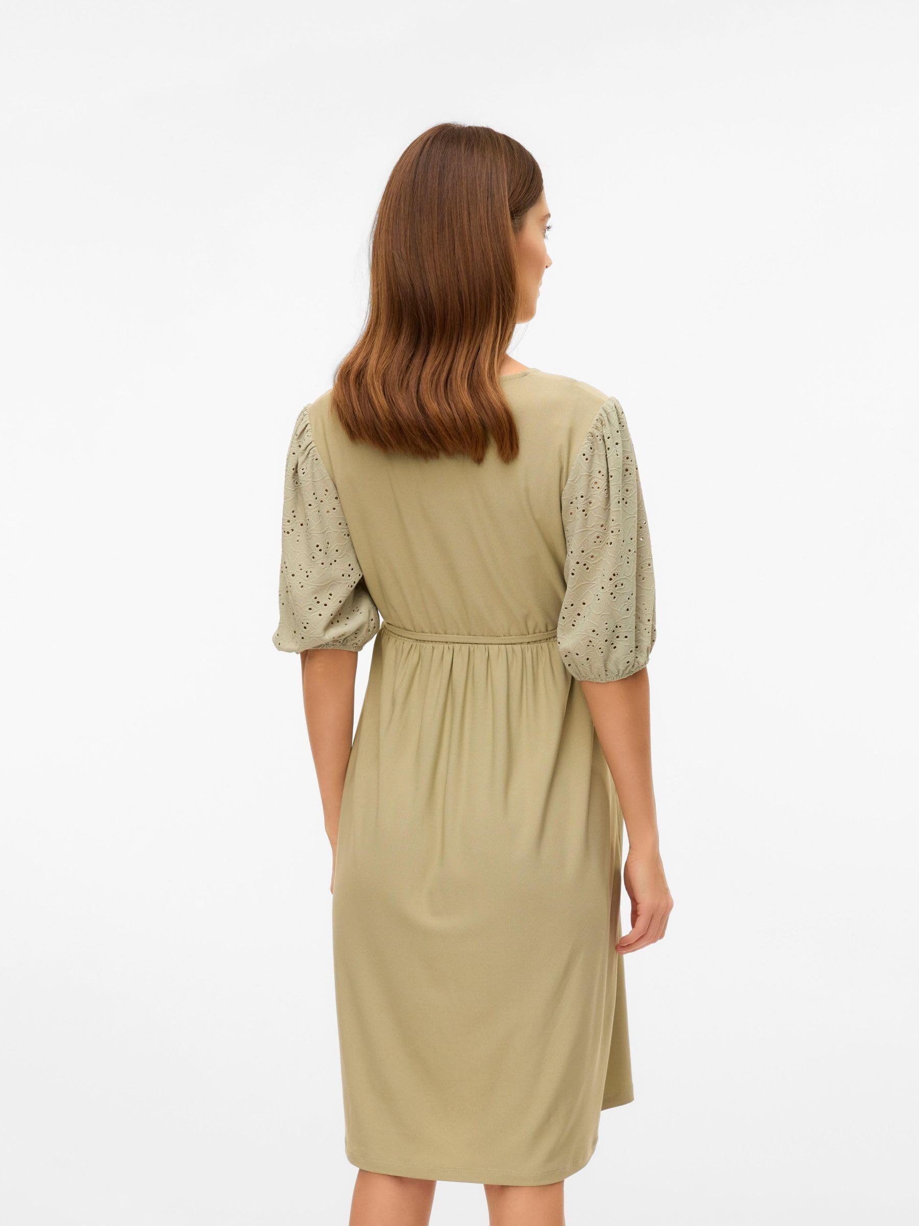 mamalicious-mlannaline-umstandskleid-v-ausschnitt-3-4-arm-knielang-wickel-stillf image 4