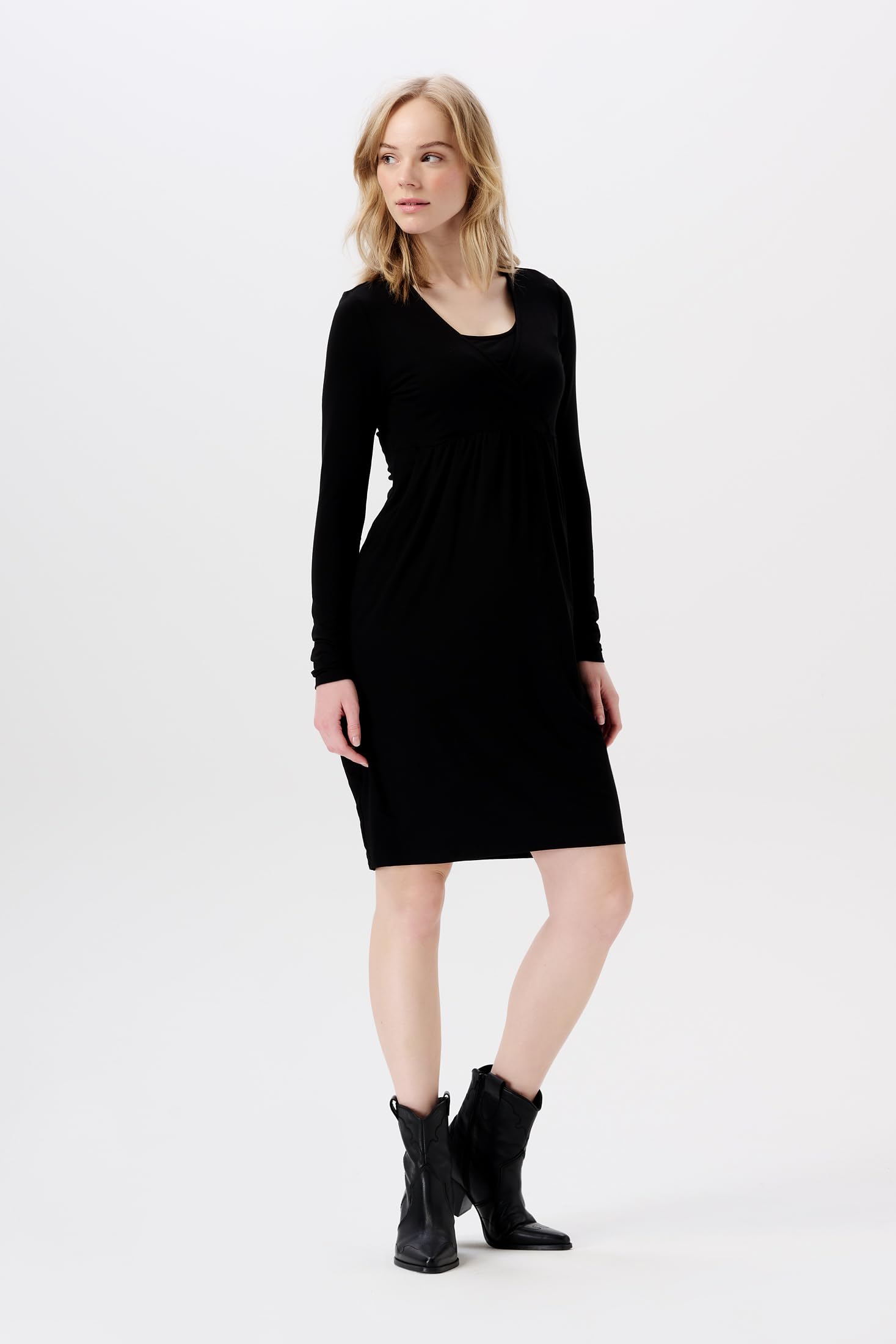 noppies-gaja-umstands-und-stillkleid-langarm-bi-stretch-mit-stillfunktion-tasche image 2