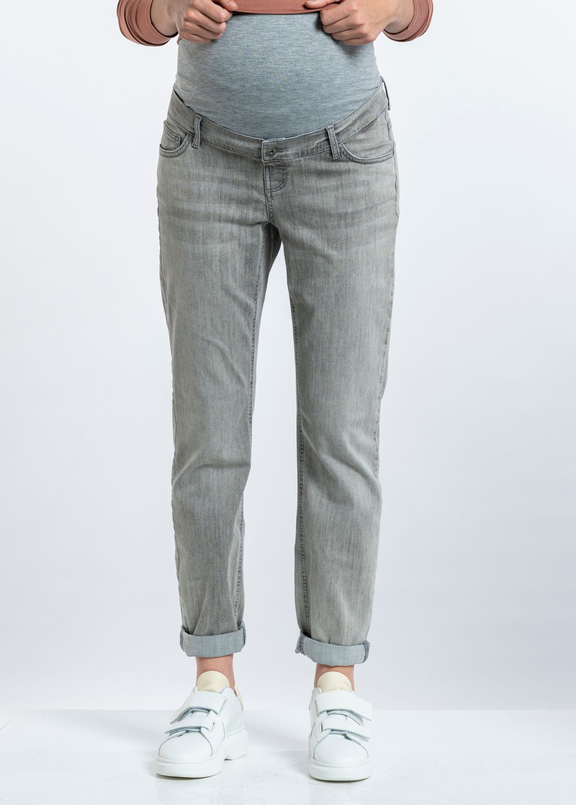 love2wait-jeans-norah-sustainable-32-mom-fit-umstandsjeans-grauer-denim image 1