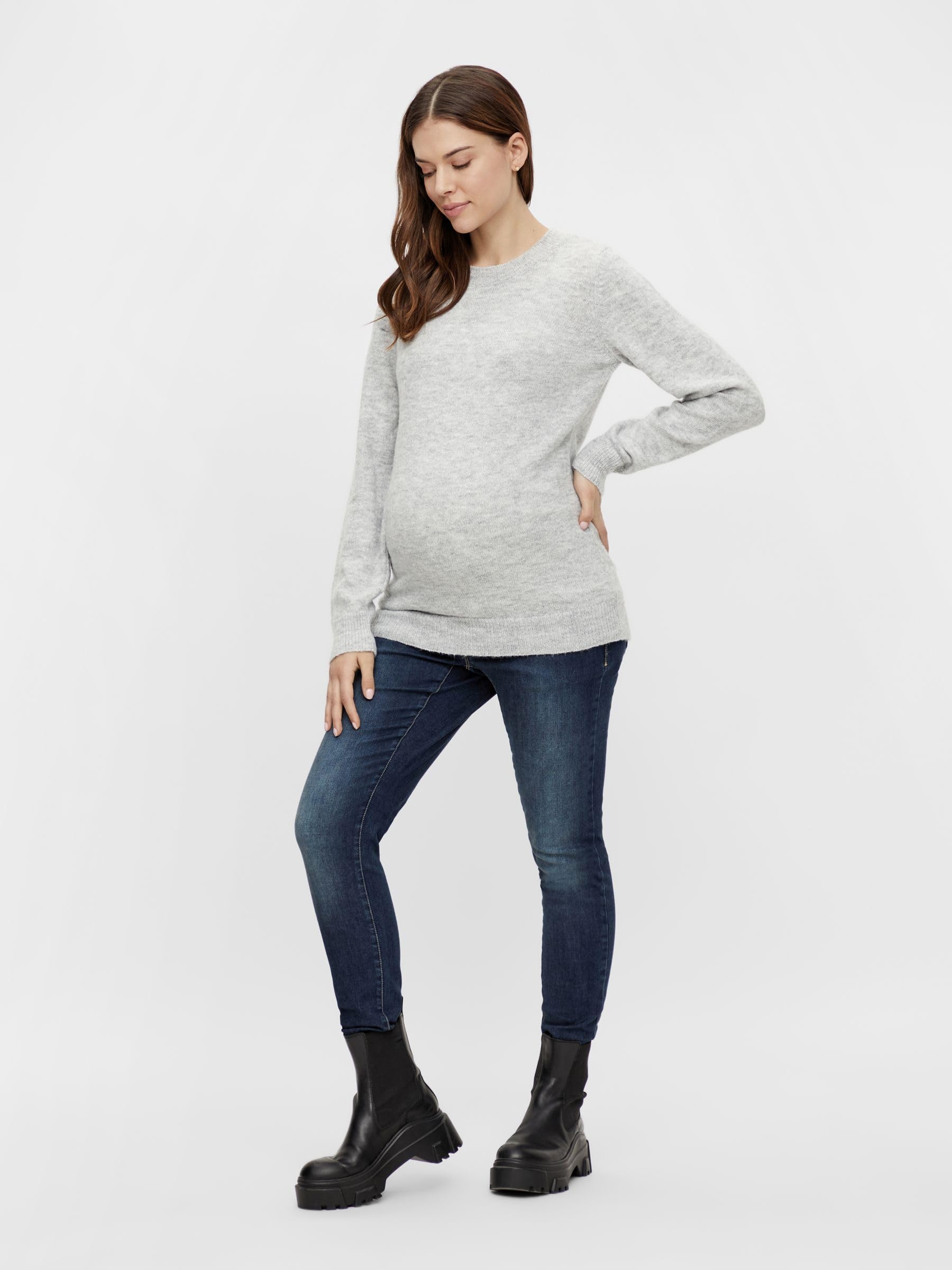 mamalicious-mlpilar-umstands-strickpullover-f-r-damen-gebundenes-detail-feinstri image 4