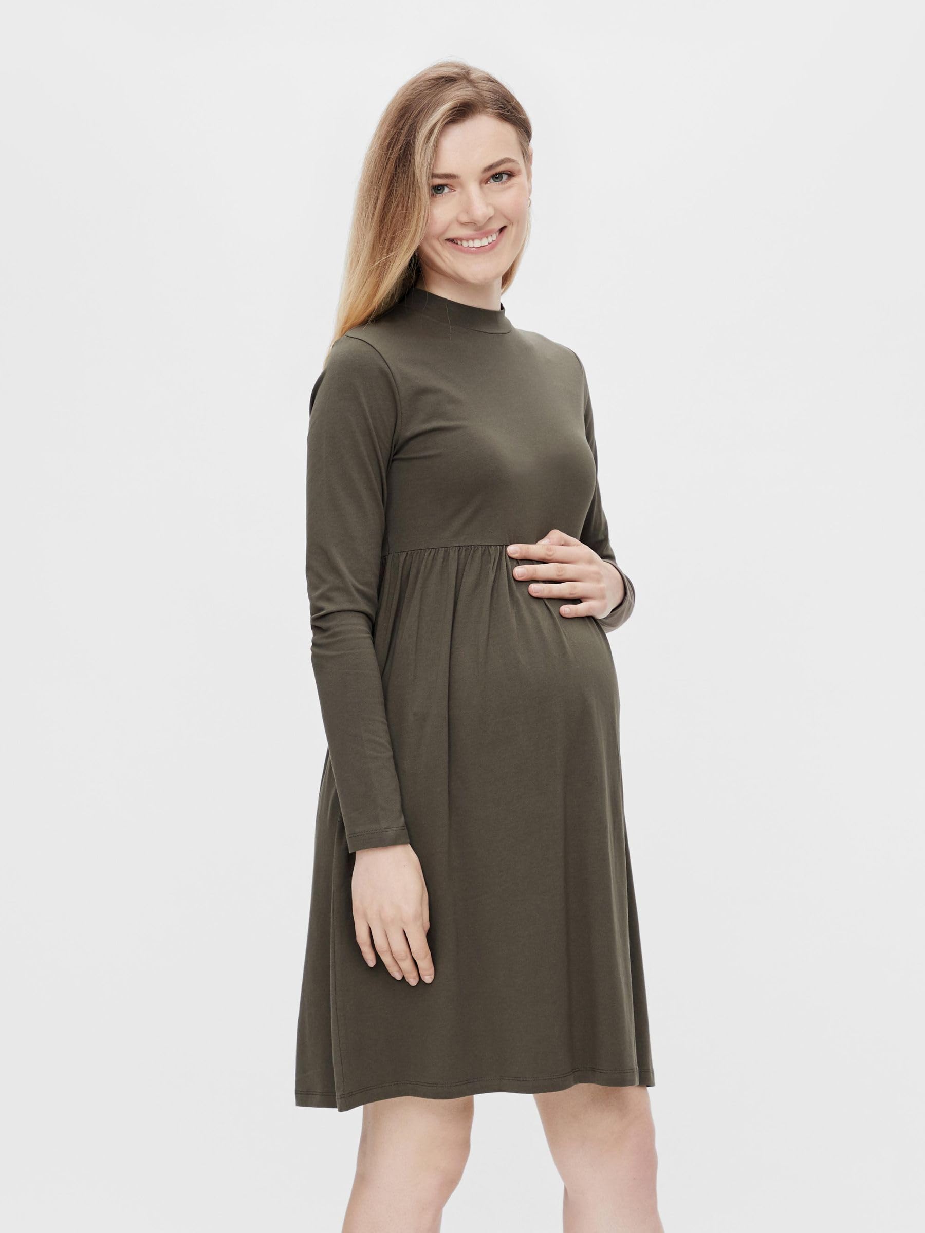 mamalicious-mlsia-l-s-jersey-abk-dress-lang-rmeliges-umstandskleid-mit-naht-ber- image 2
