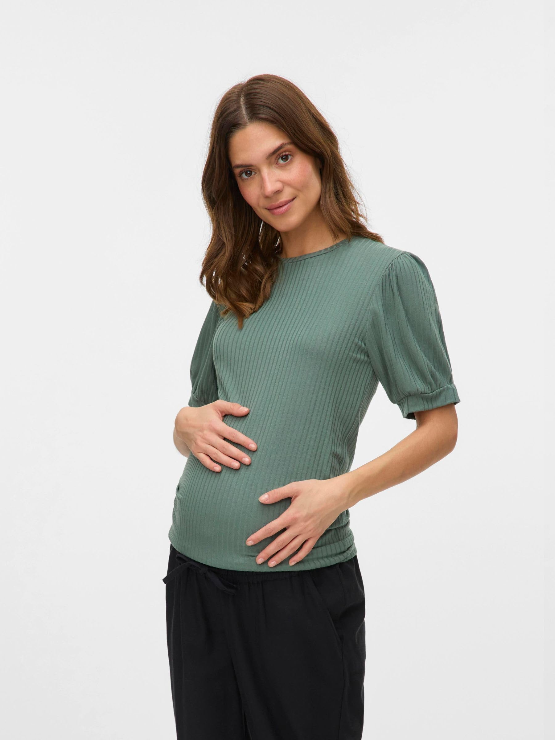 mamalicious-mlpilar-umstands-bluse-mit-rundhals-kurzarm-normal-geschnitten image 2