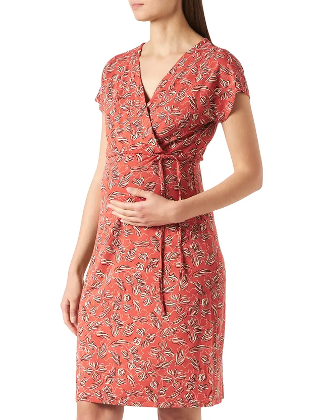 noppies-damen-umstandskleid-mit-kurzarm-und-all-over-print-hot-sauce image 1