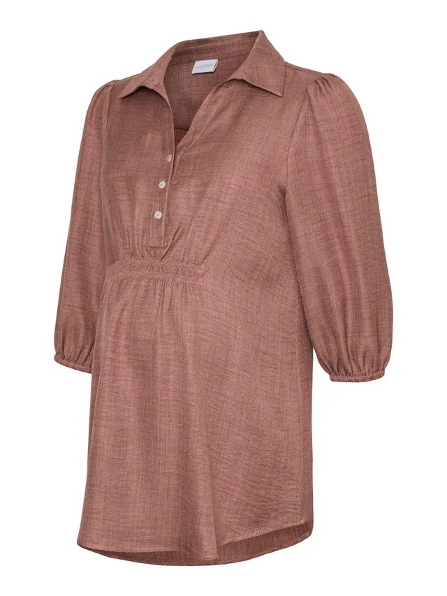 mamalicious-pilar-stillbluse-v-ausschnitt-3-4-rmel-normale-passform image 1