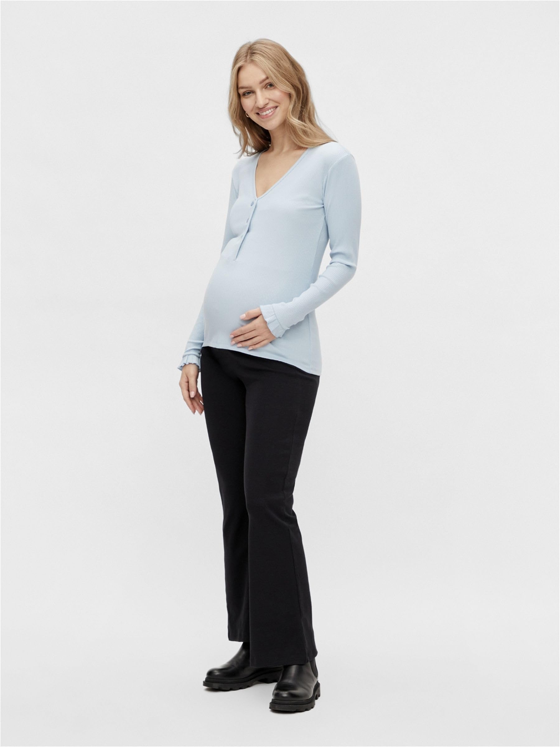 mamalicious-umstandsbluse-mit-stillfunktion-3-kn-pfen-und-rippstrick-lang-rmelig image 2