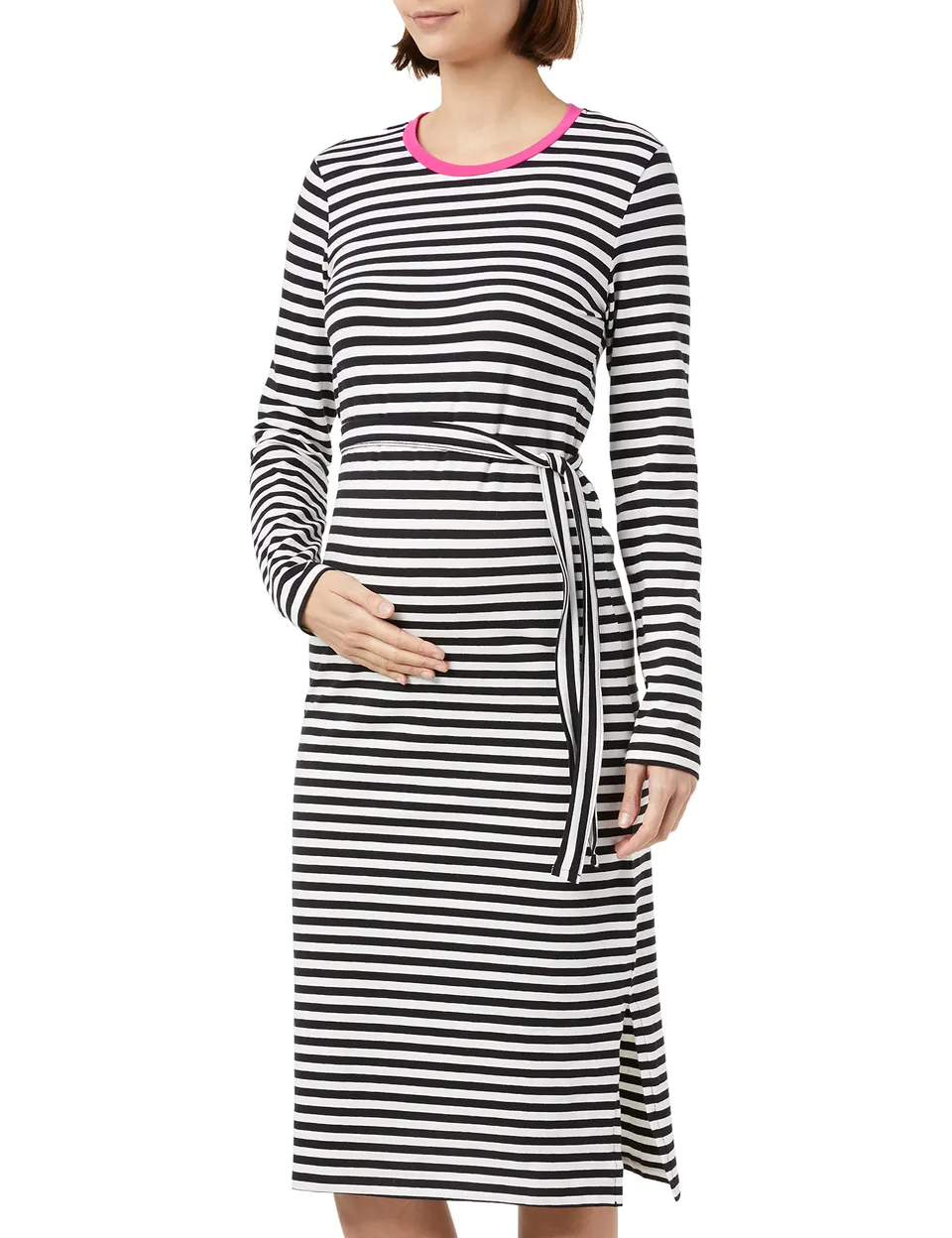 mamalicious-mlgisela-langarm-umstandskleid-mit-streifen-gr-e-m image 1