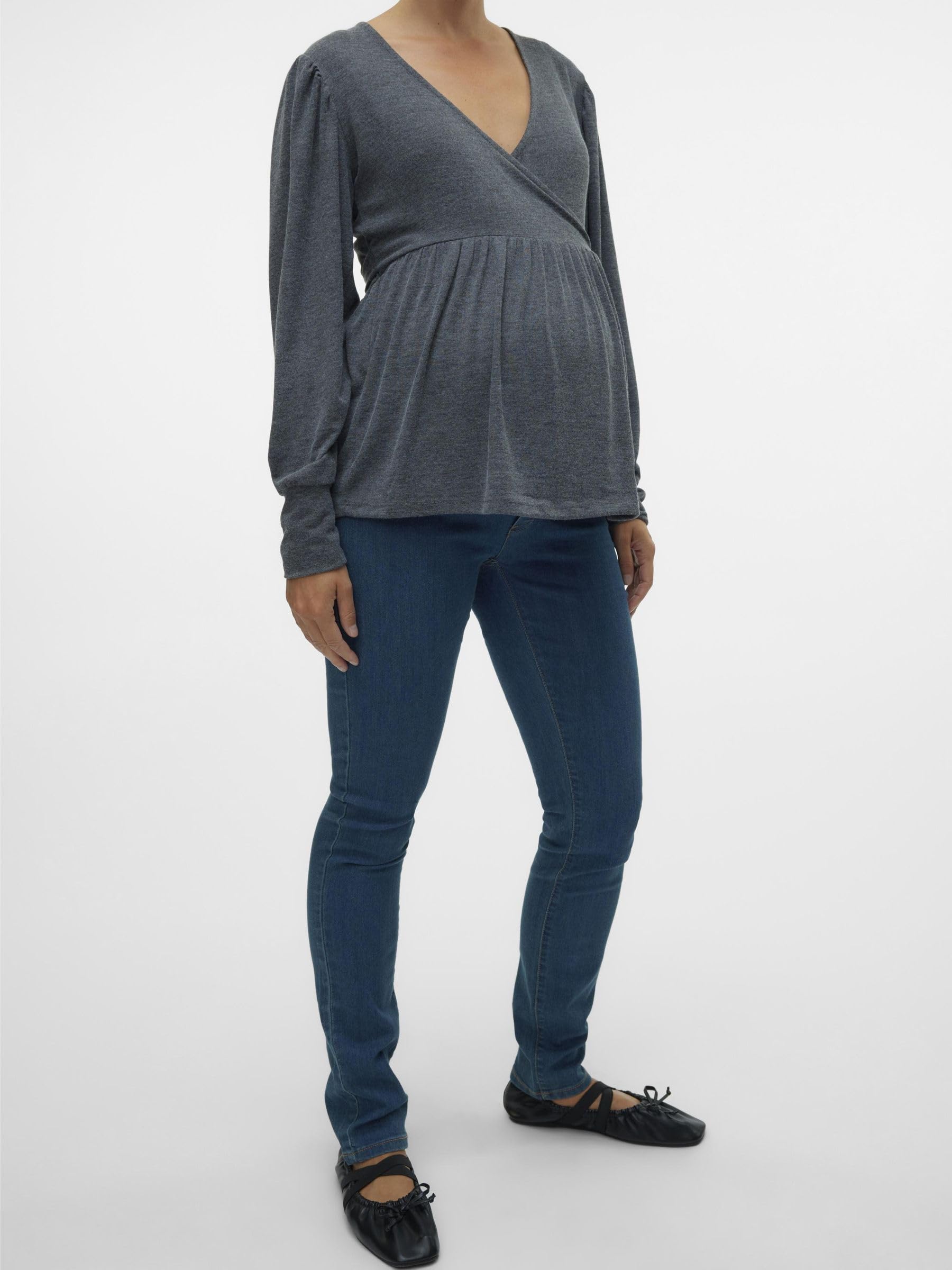 mamalicious-damen-jeans-mljulia-medium-blue-slim-jeans-a-noos image 2
