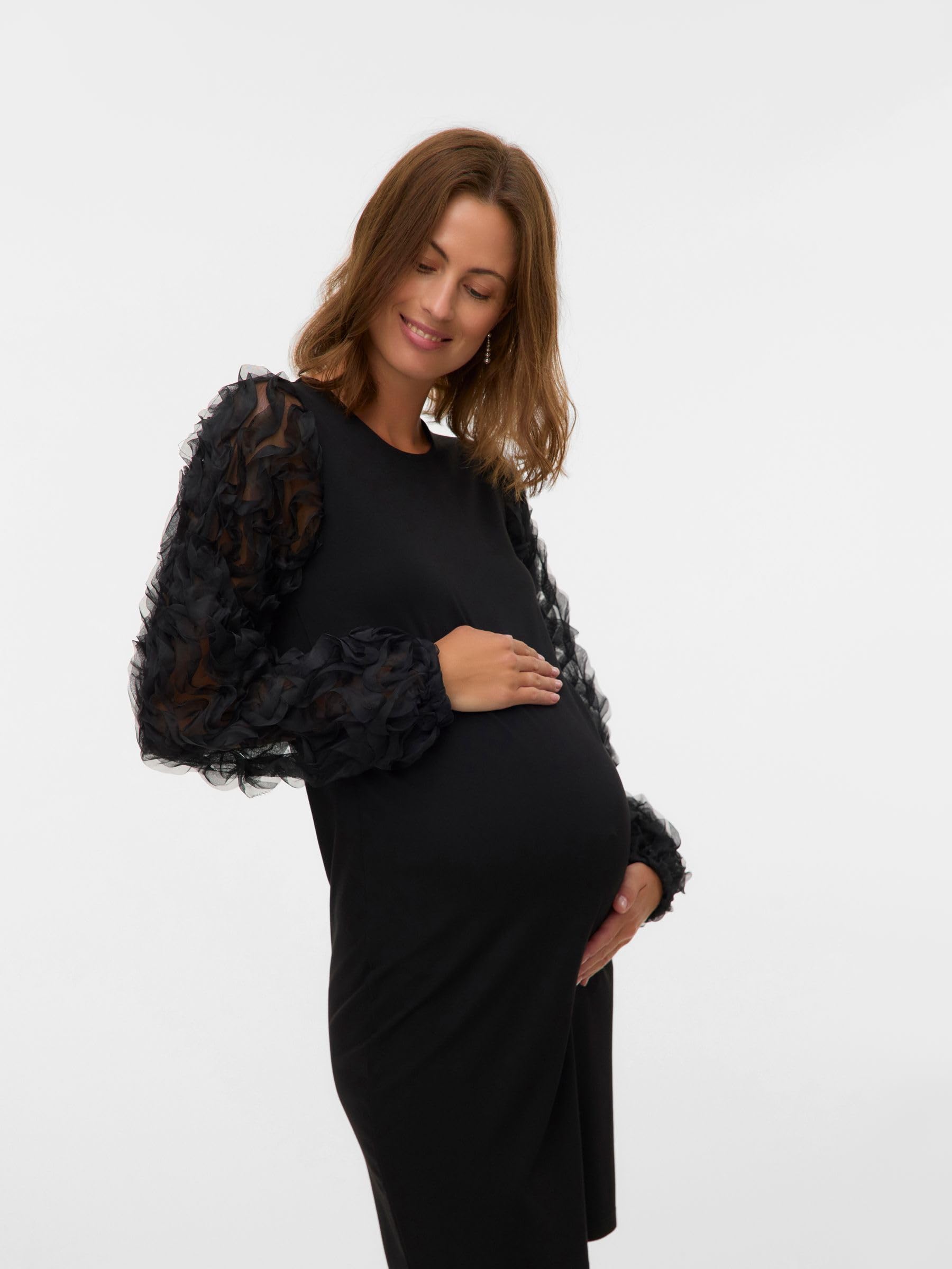 mamalicious-umstandskleid-mlpaula-komfortables-stillkleid-mit-rundhals-langarm-n image 2