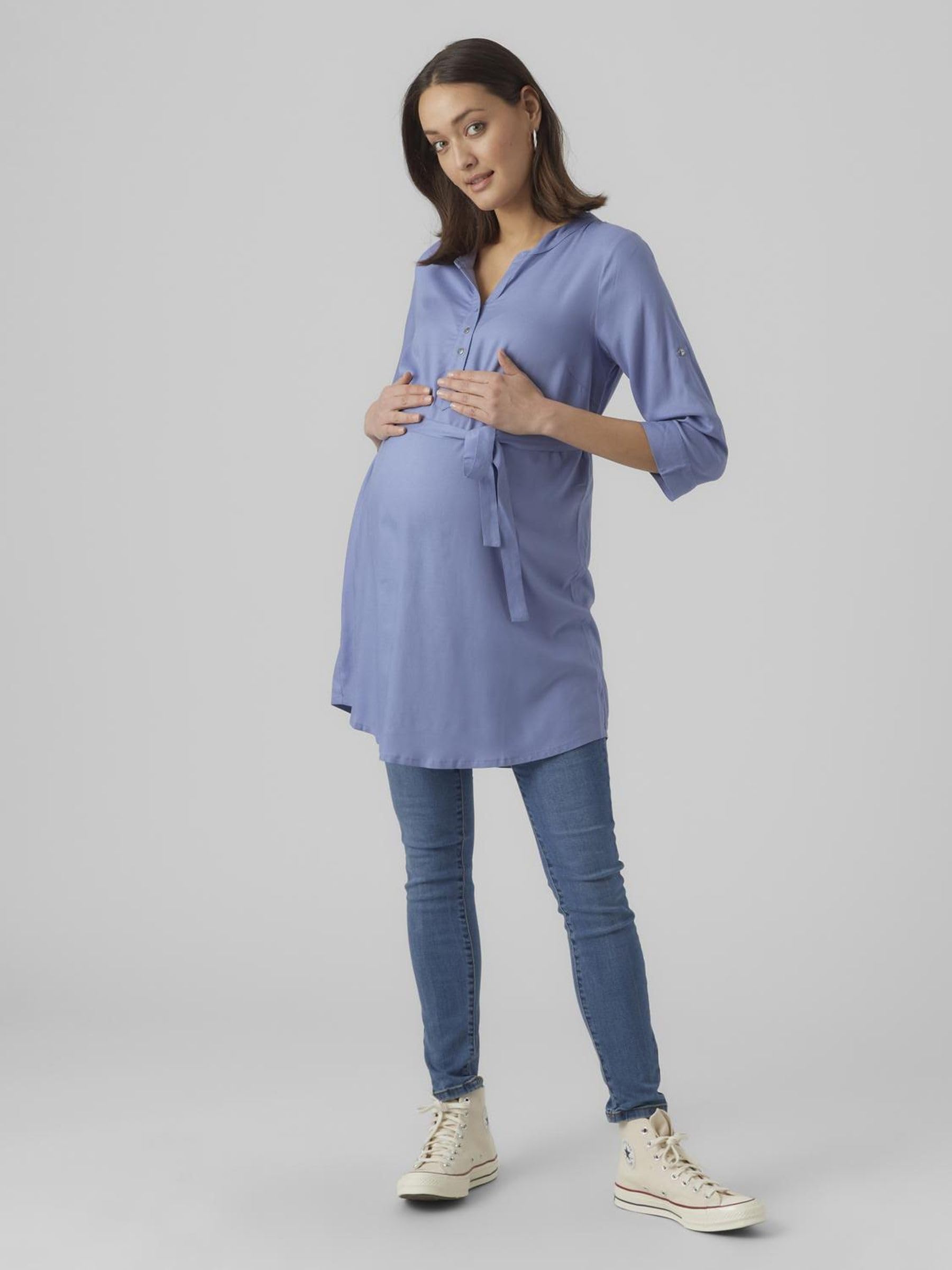 mamalicious-mlmercy-lia-3-4-woven-tunic-gewebte-umstands-tunika-mit-3-4-rmeln image 4