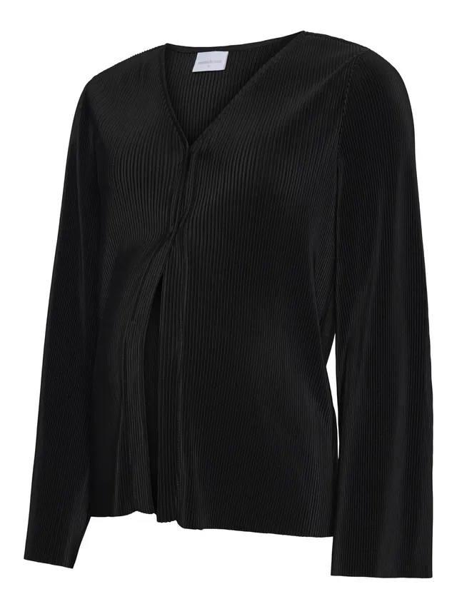 mamalicious-strickjacke-mit-v-ausschnitt-langarm-knopf-details-f-r-schwangere image 1