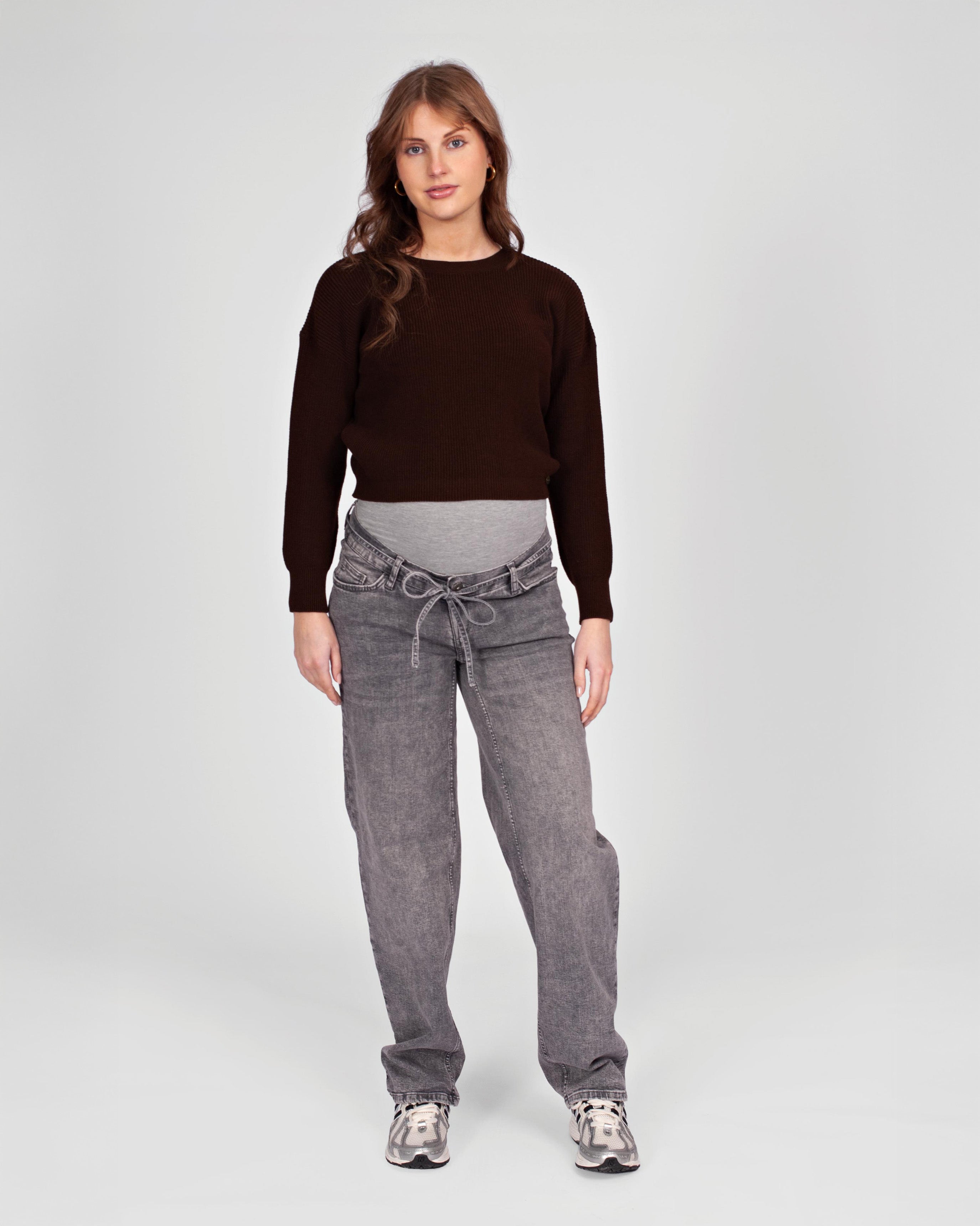 love2wait-kate-tapered-fit-graue-umstands-denim-mit-kordelzug image 1
