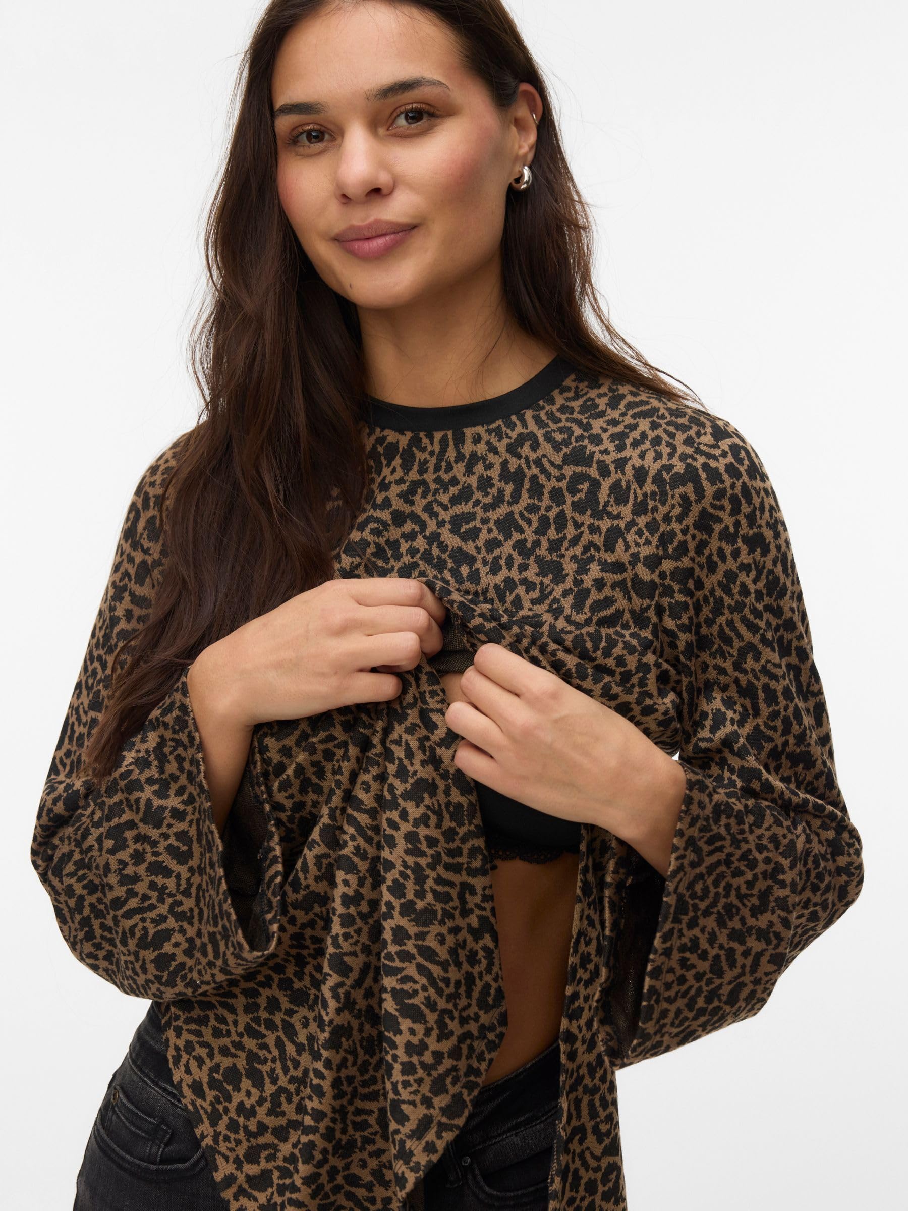 mamalicious-damen-stilltop-mlpilar-locker-geschnittenes-langarm-rundhals-top-mit image 5