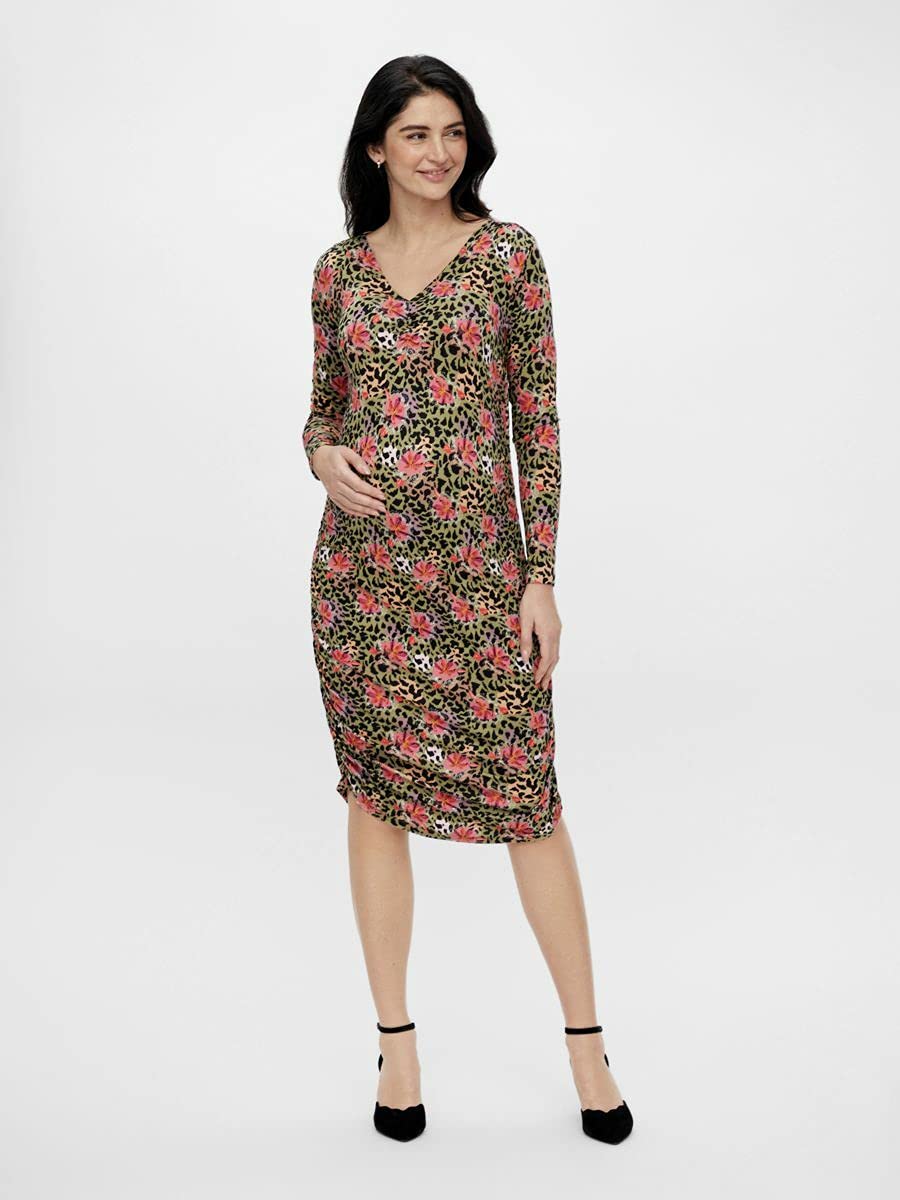 mamalicious-mlcharo-l-s-jersey-short-dress-a-elastisches-umstandskleid-mit-muste image 4