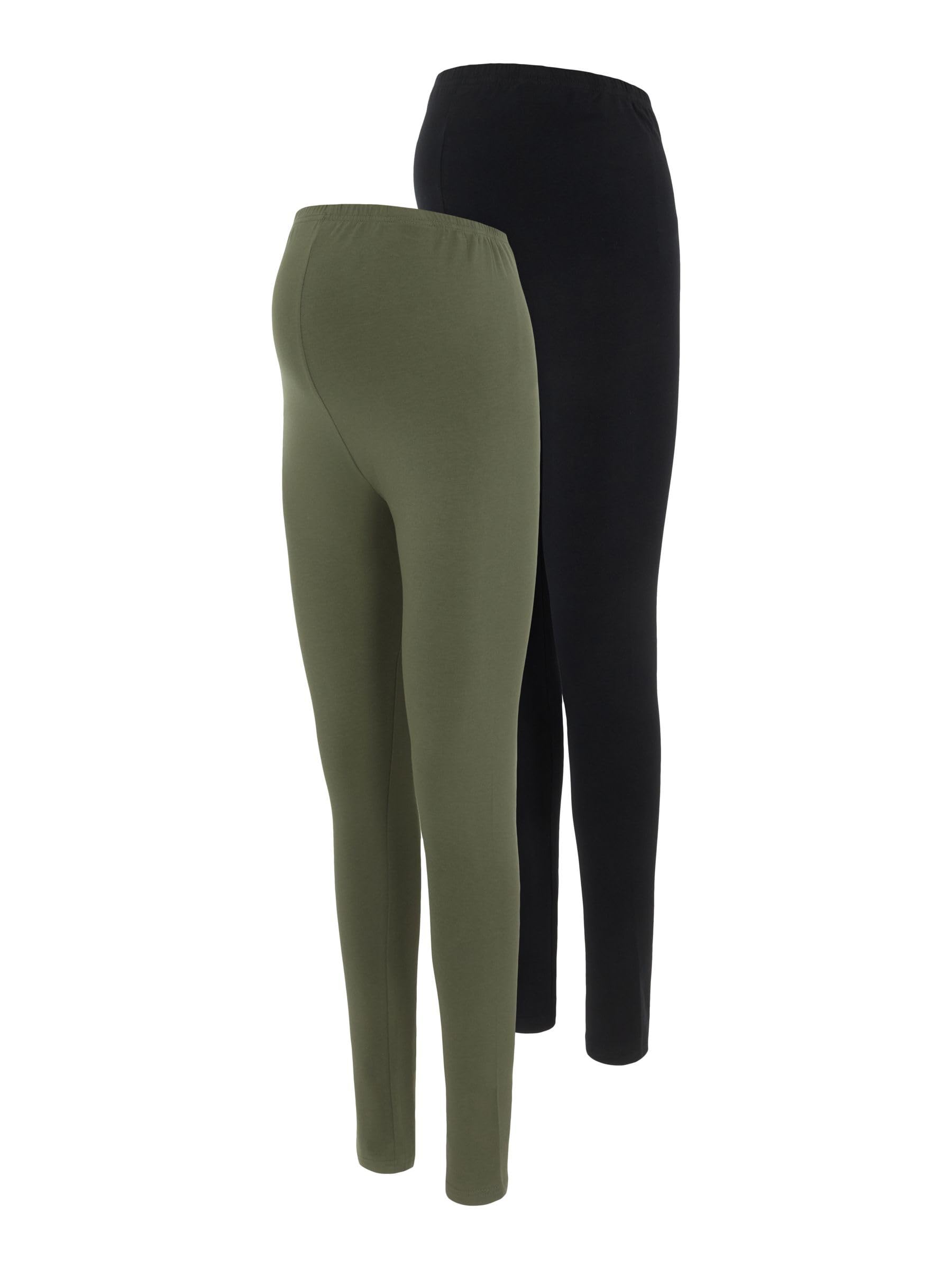mamalicious-damen-umstandsleggings-slim-fit-2er-pack-hohe-taille-bio-baumwolle-s image 7